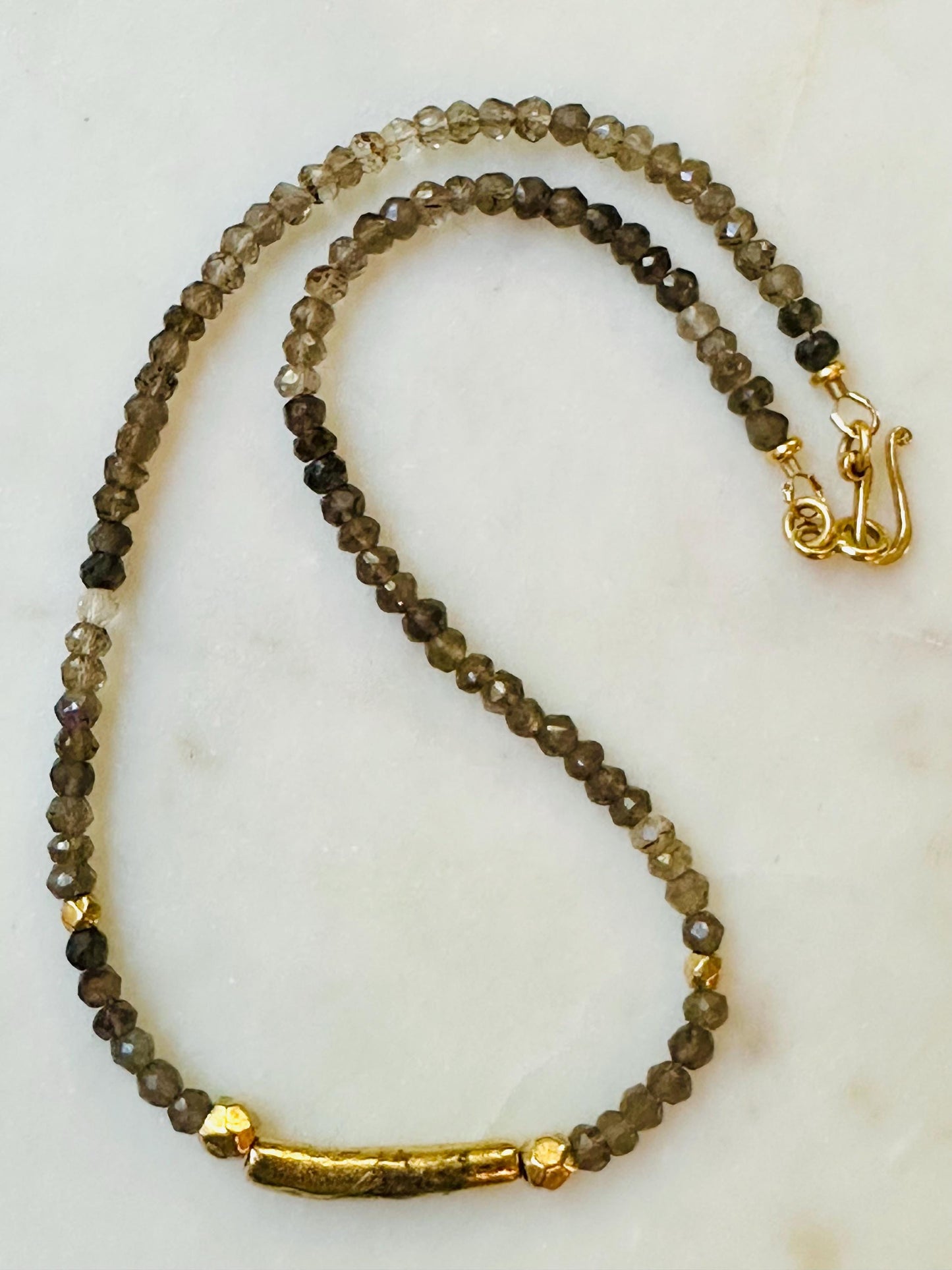 Smoky Topaz Beaded Necklace