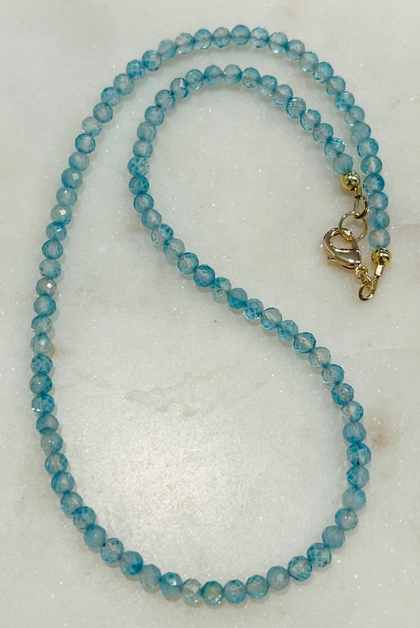 Blue Topaz Beaded Necklace