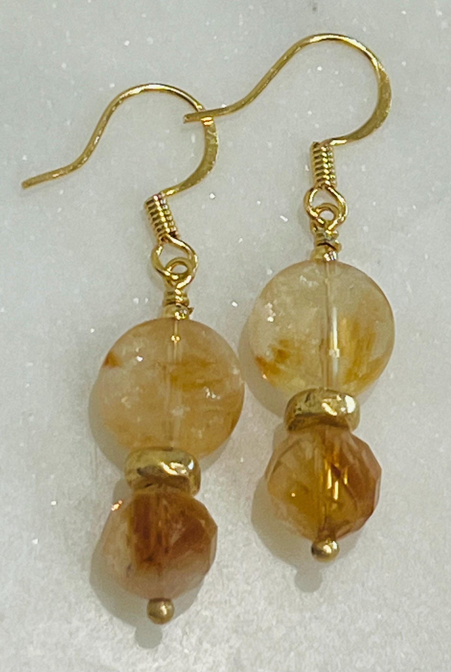 Citrine Beaded Earrings