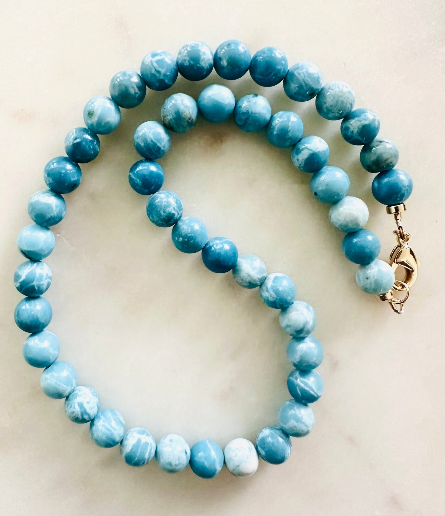 Larimar Beaded Necklace