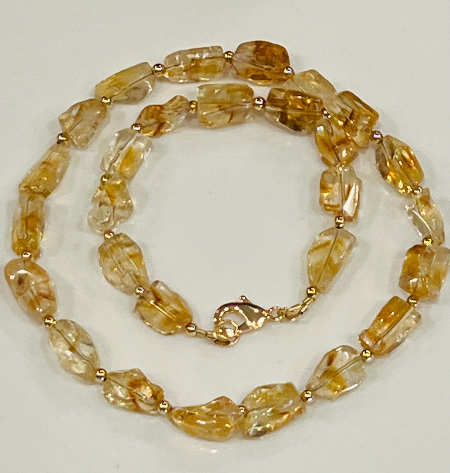 Citrine Beaded Necklace