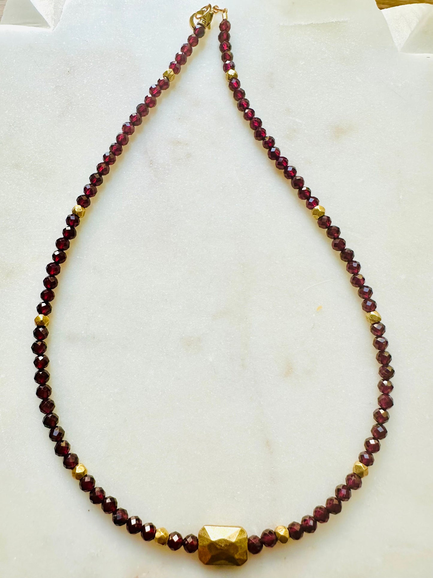 Garnet Beaded Necklace