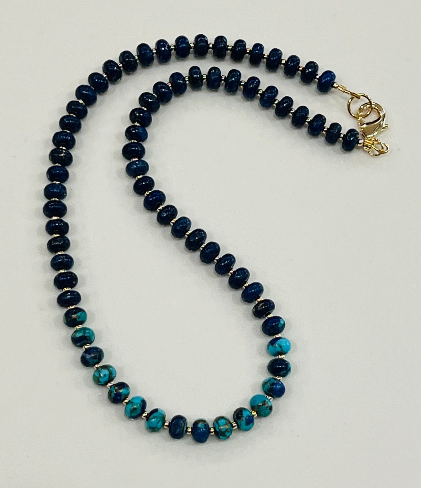 Lapis Mohave Copper Blue Turquoise and Lapis Necklace