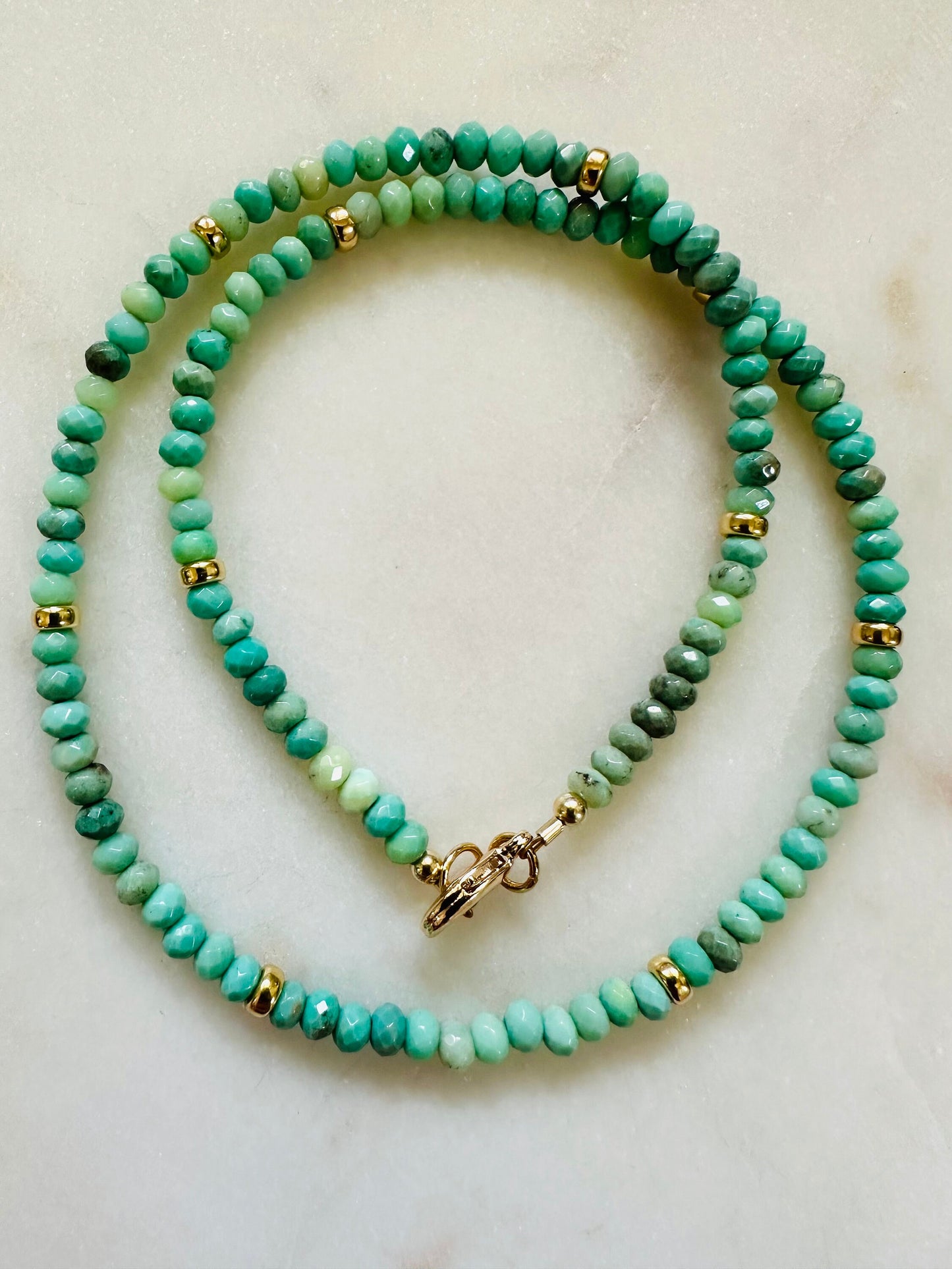 Chrysoprase Beaded Necklace