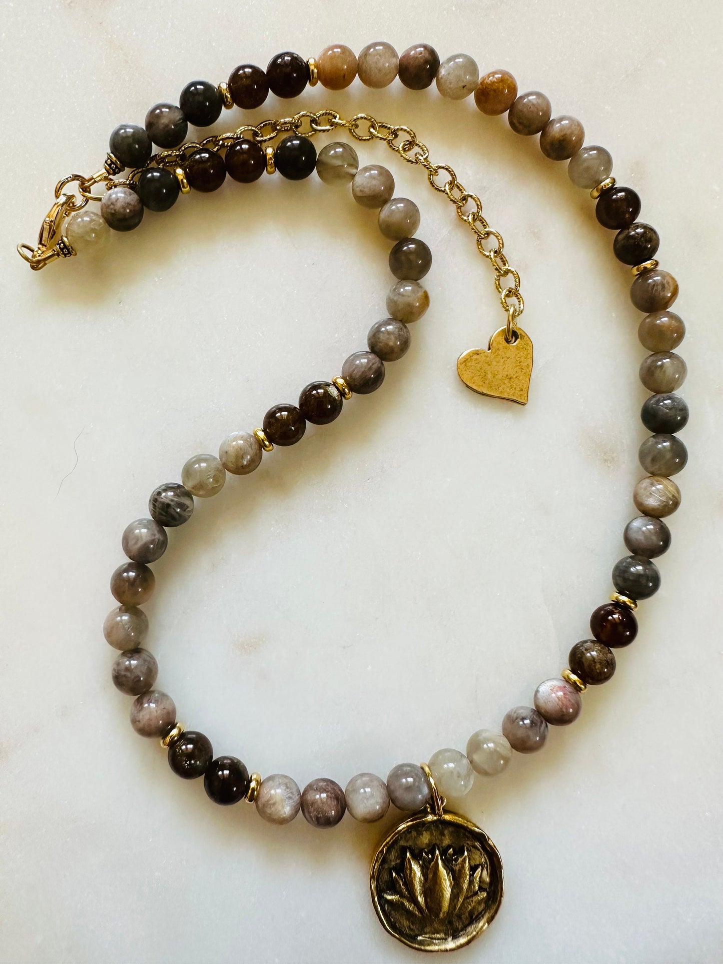 Moonstone Beaded Necklace