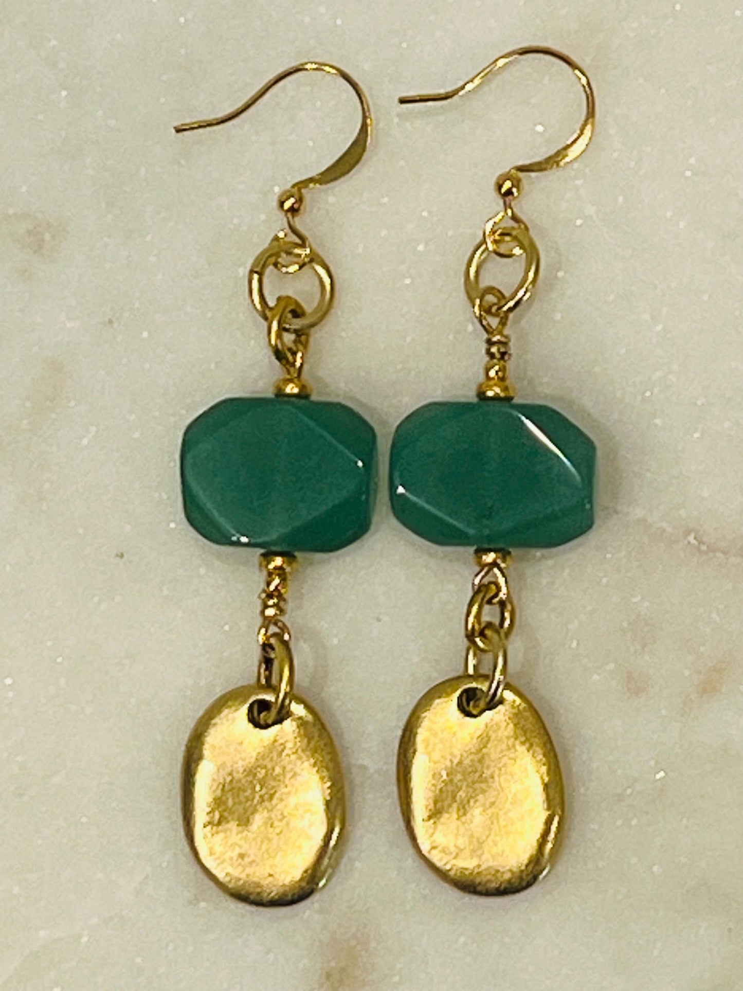 Green Aventurine Beaded Earrings