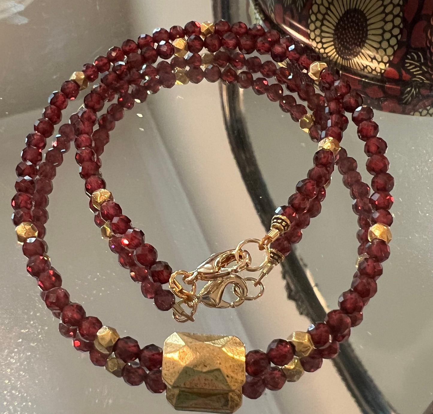Garnet Beaded Necklace