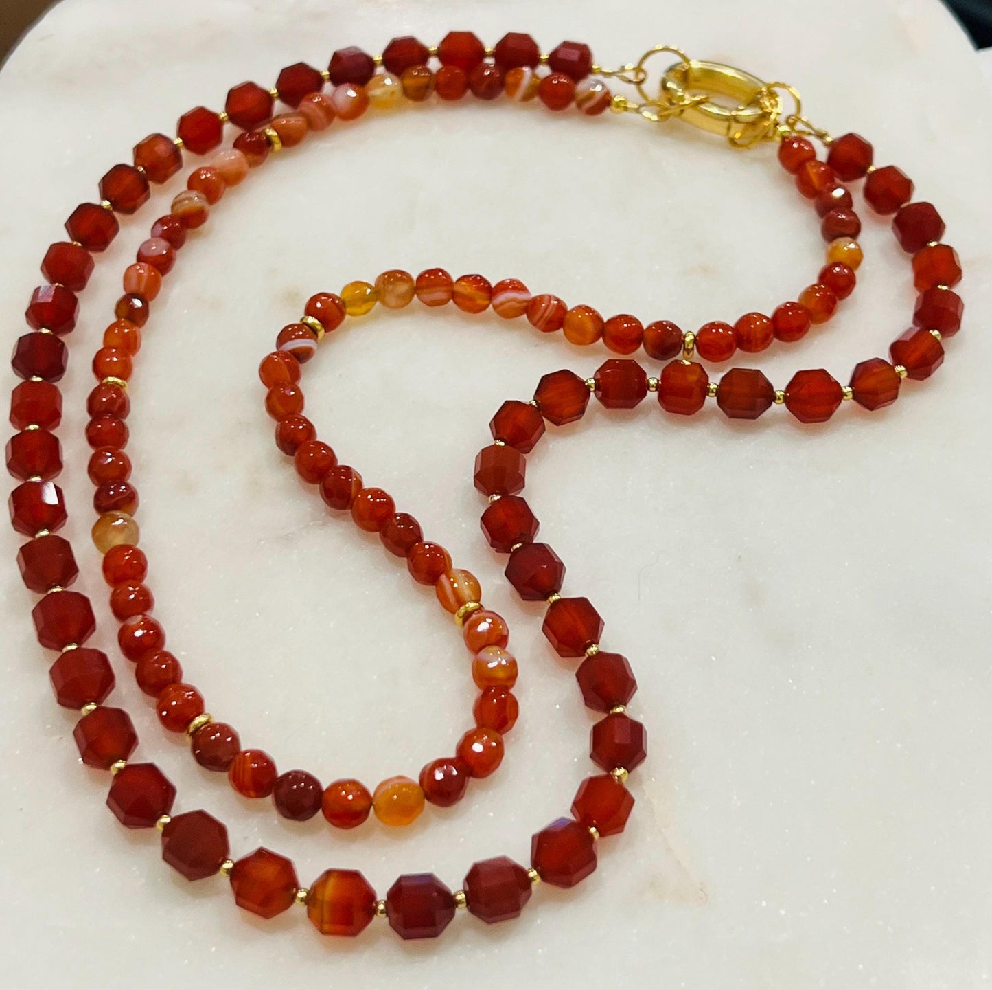 Carnelian Beaded Necklace