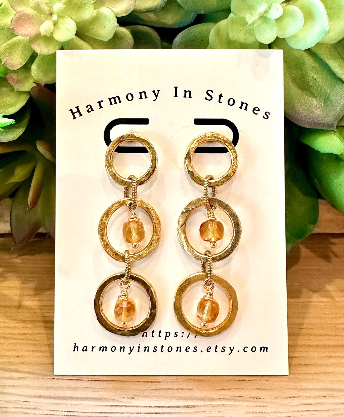 Citrine Beaded Earrings