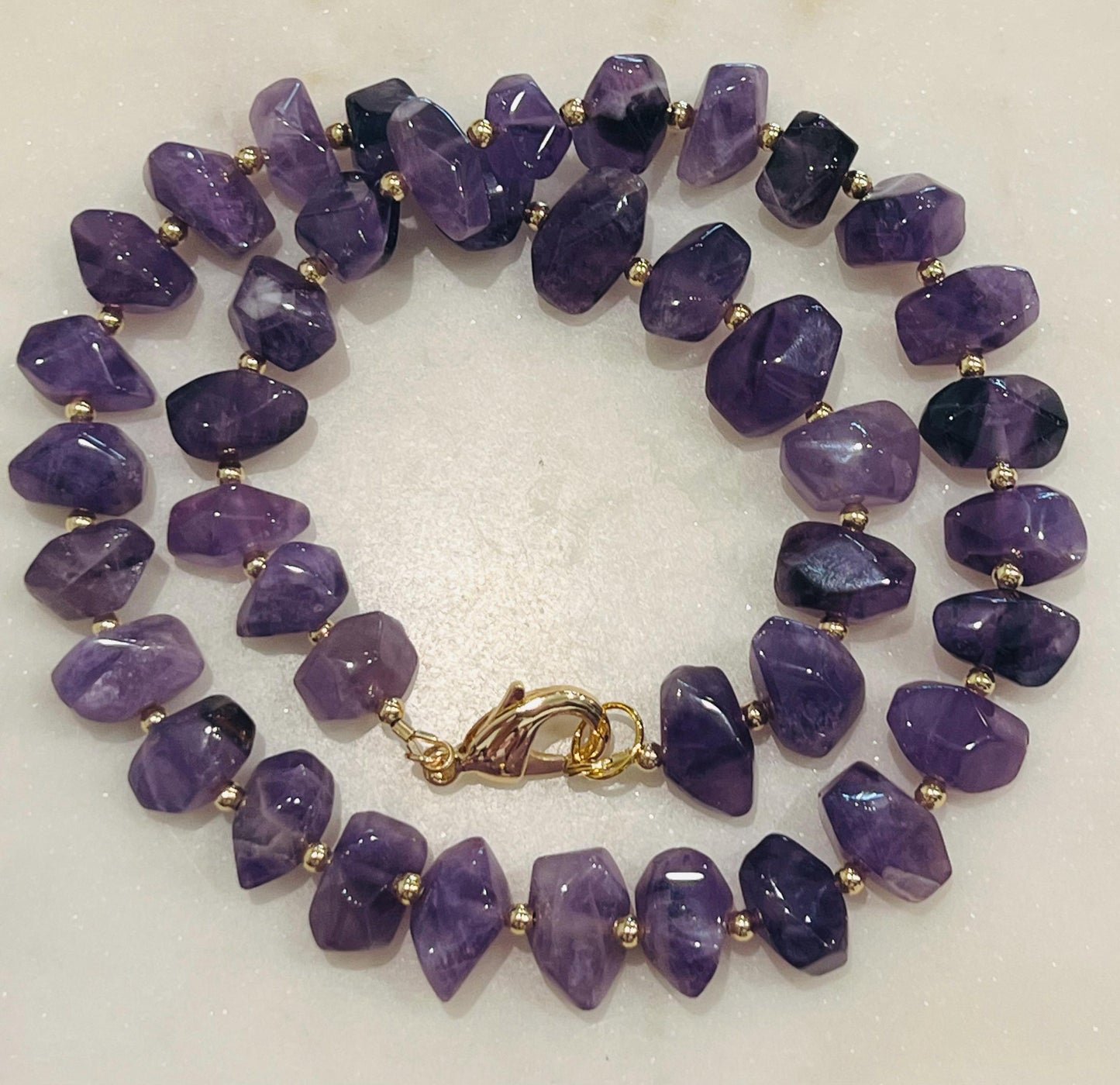Amethyst Beaded Necklace