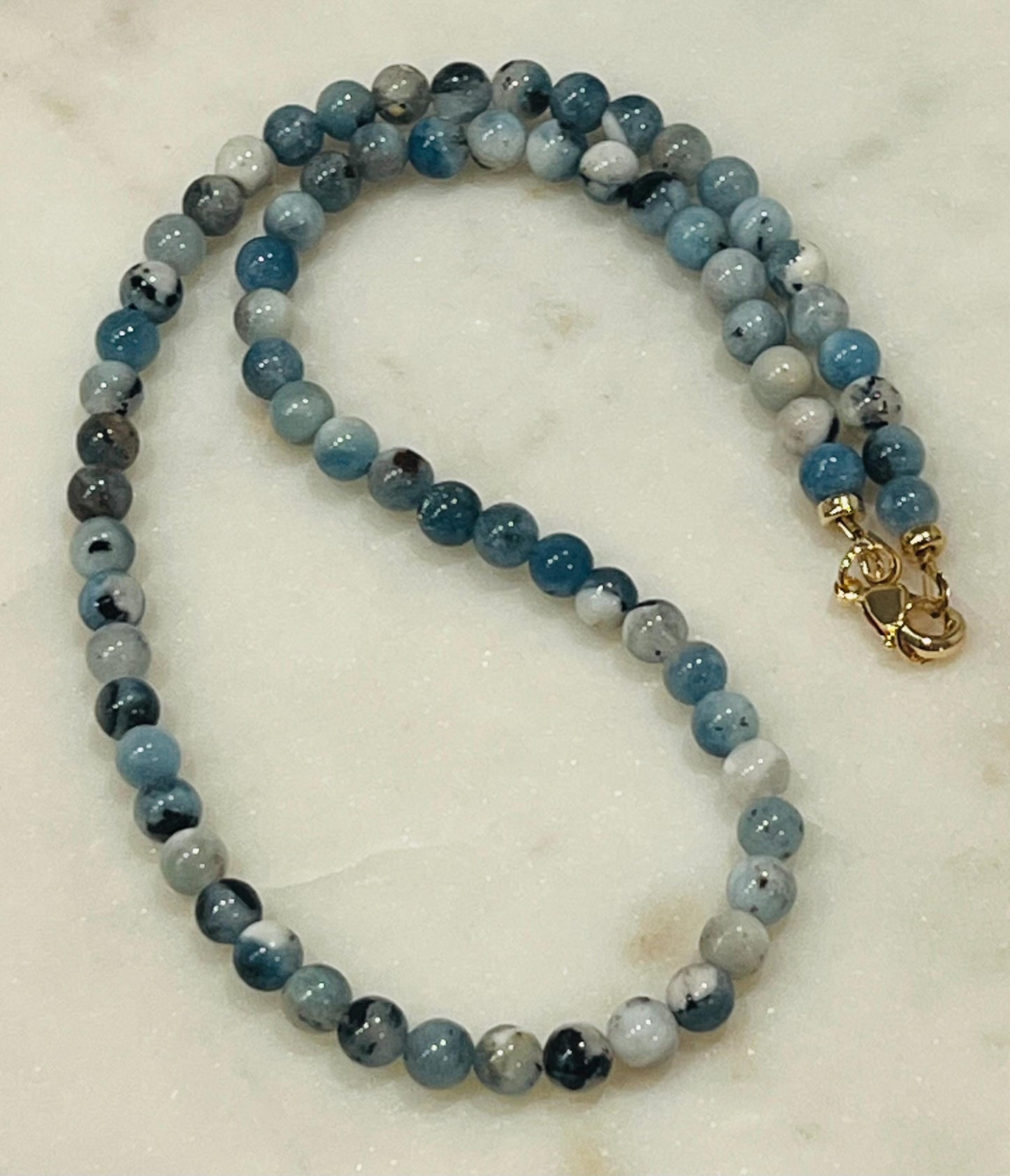 Aquamarine Beaded Necklace