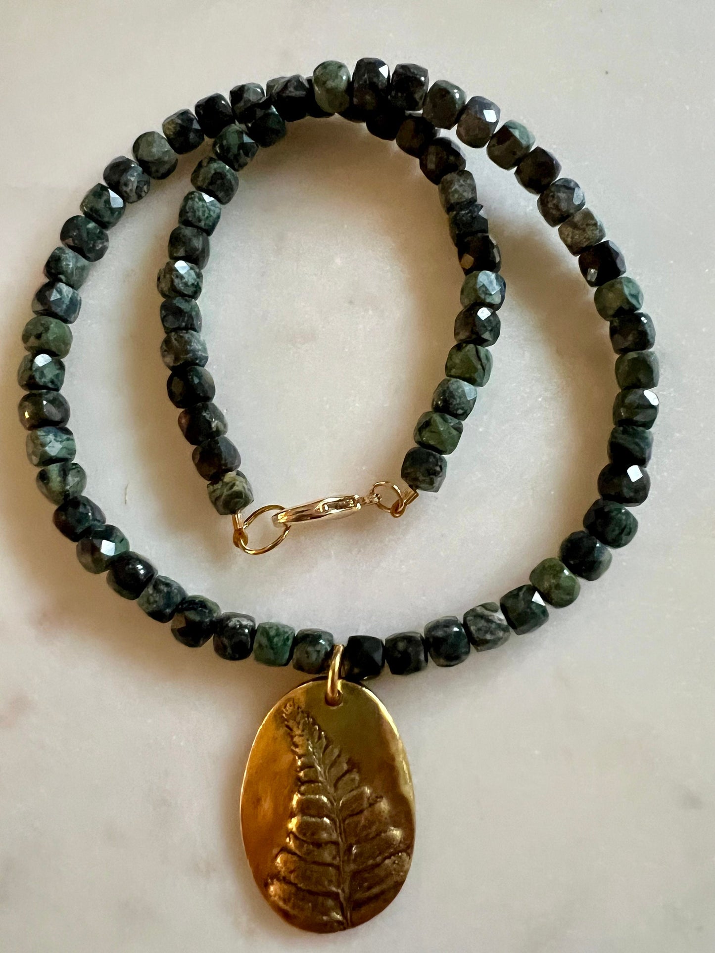 Kambaba Jasper Beaded Necklace