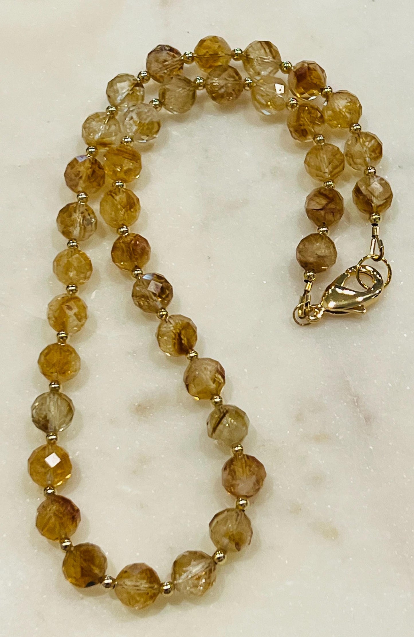 Citrine Beaded Necklace