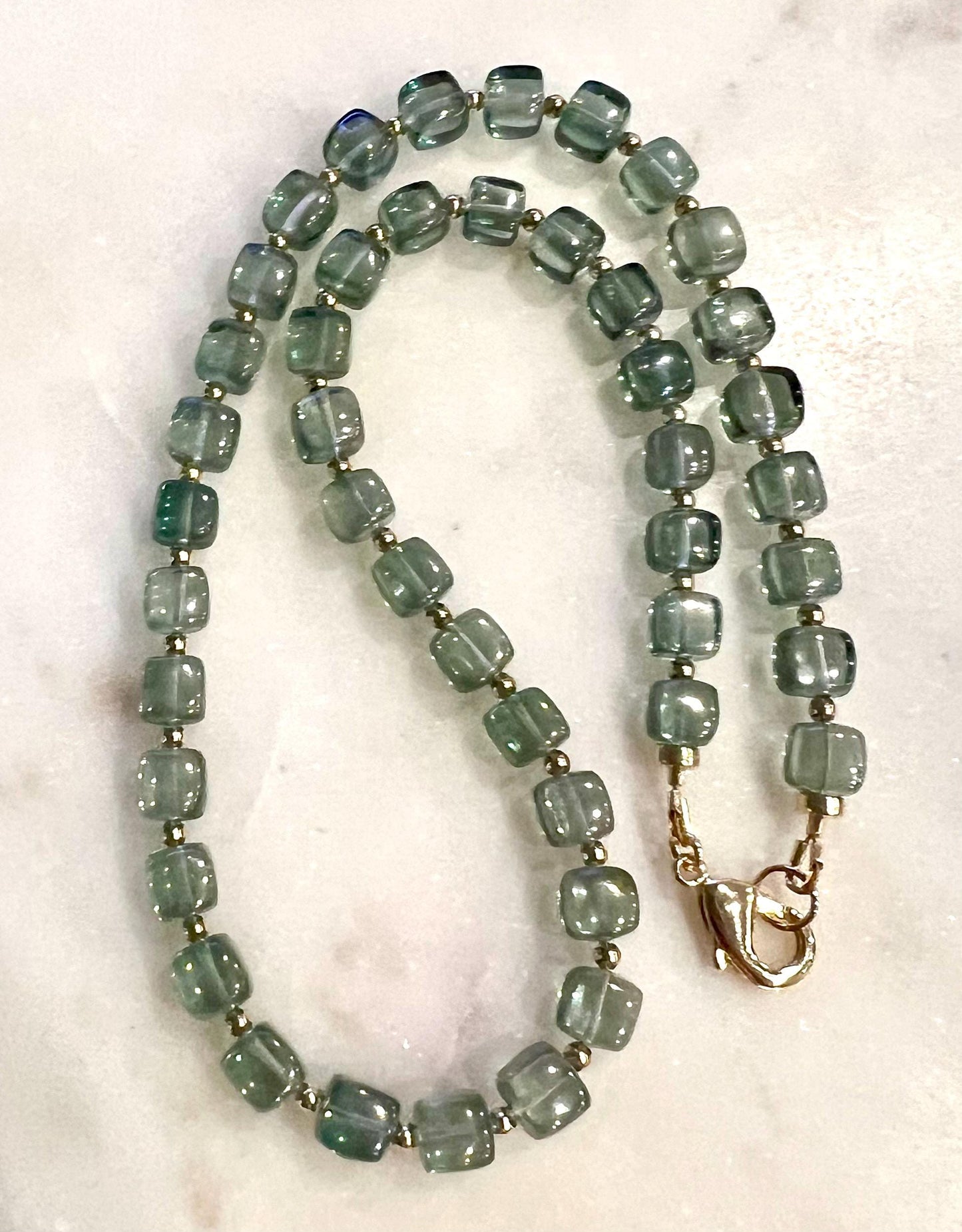 Green Quartz Beaded Necklace
