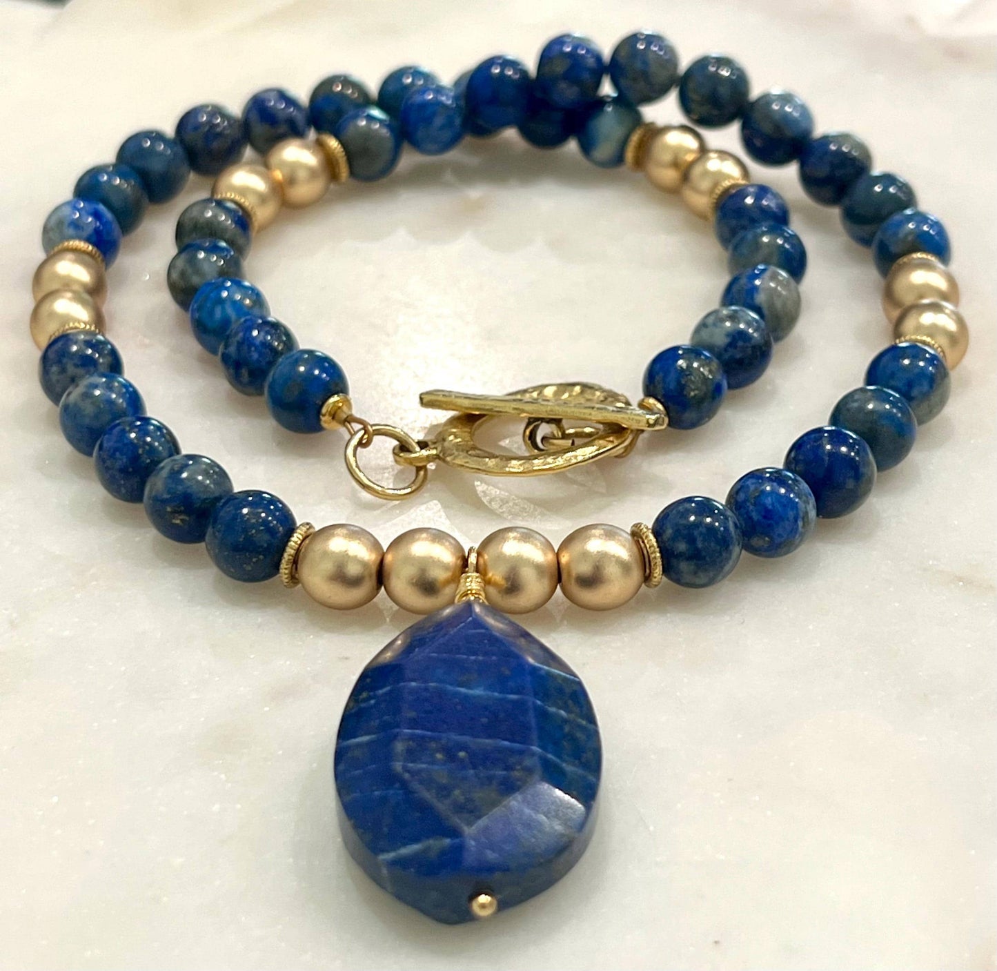 Lapis Beaded Necklace