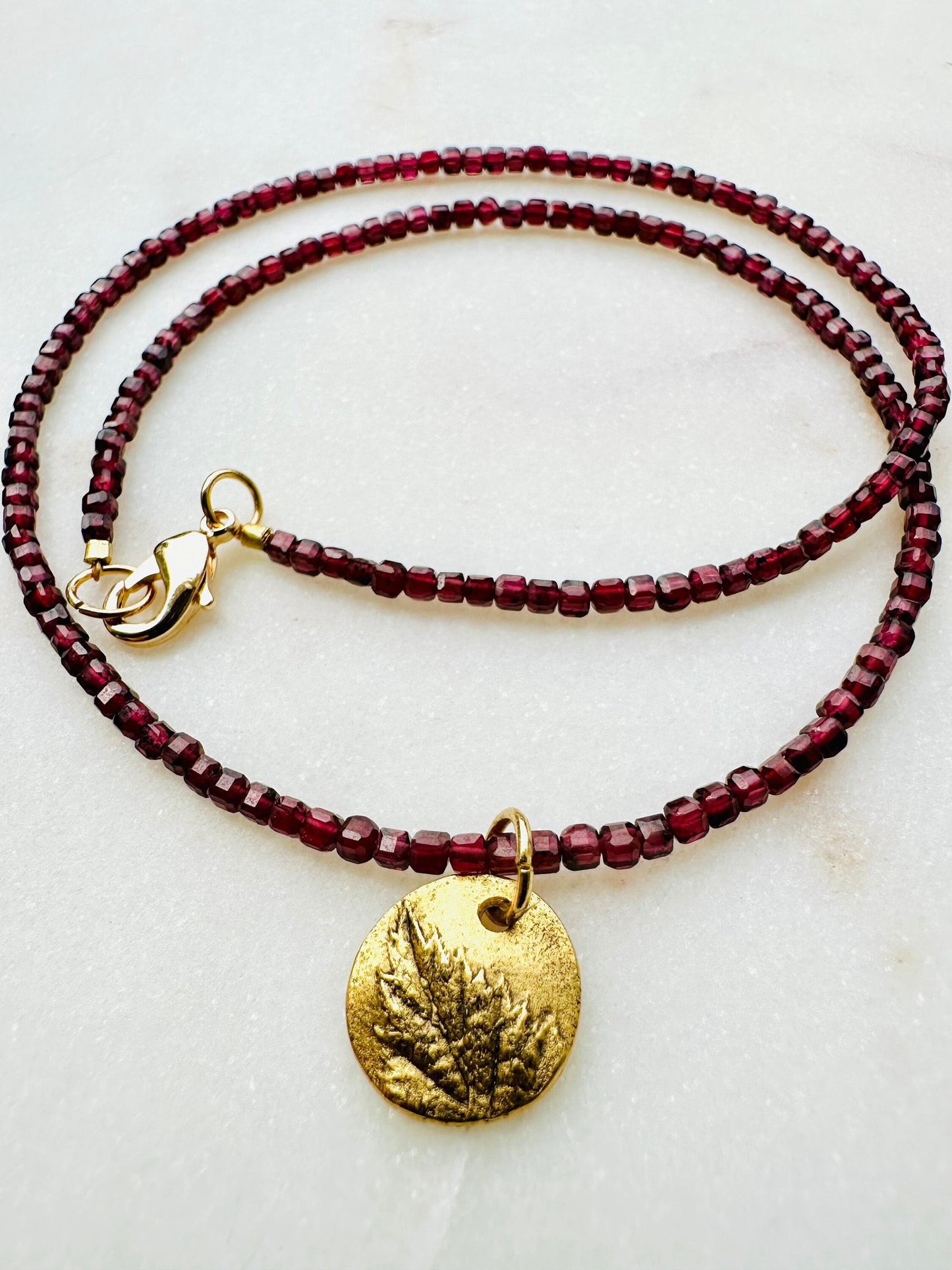 Garnet Beaded Necklace