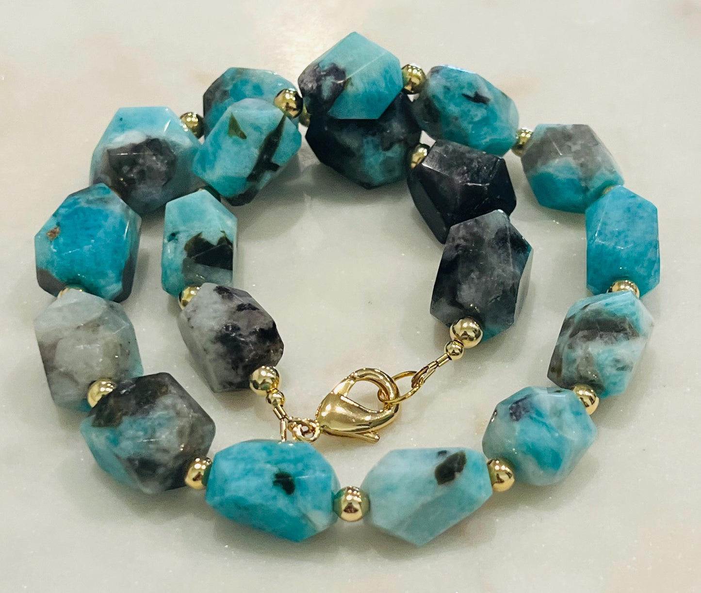 Amazonite Beaded Chunky Necklace