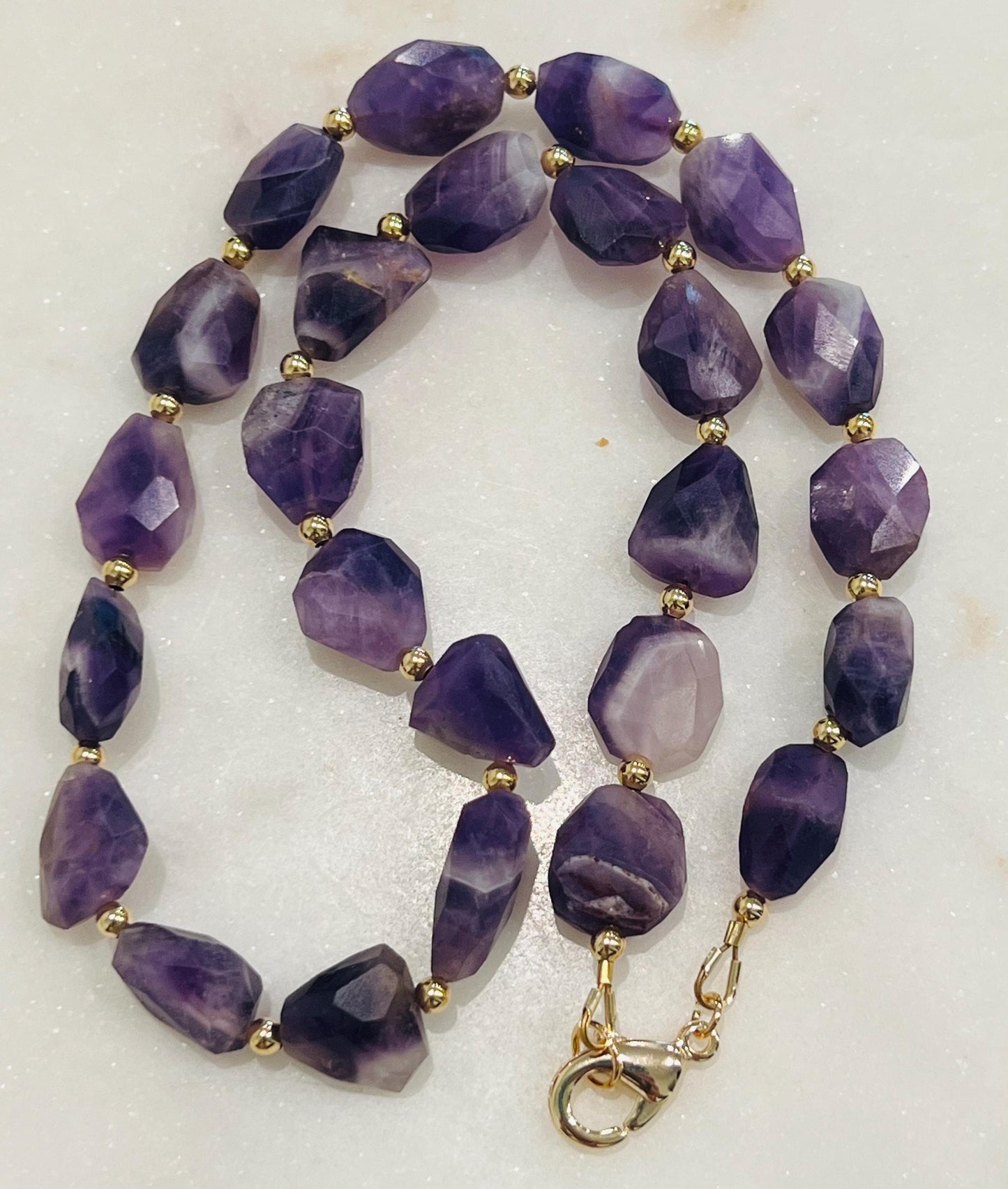 Dogtooth Amethyst Beaded Necklace