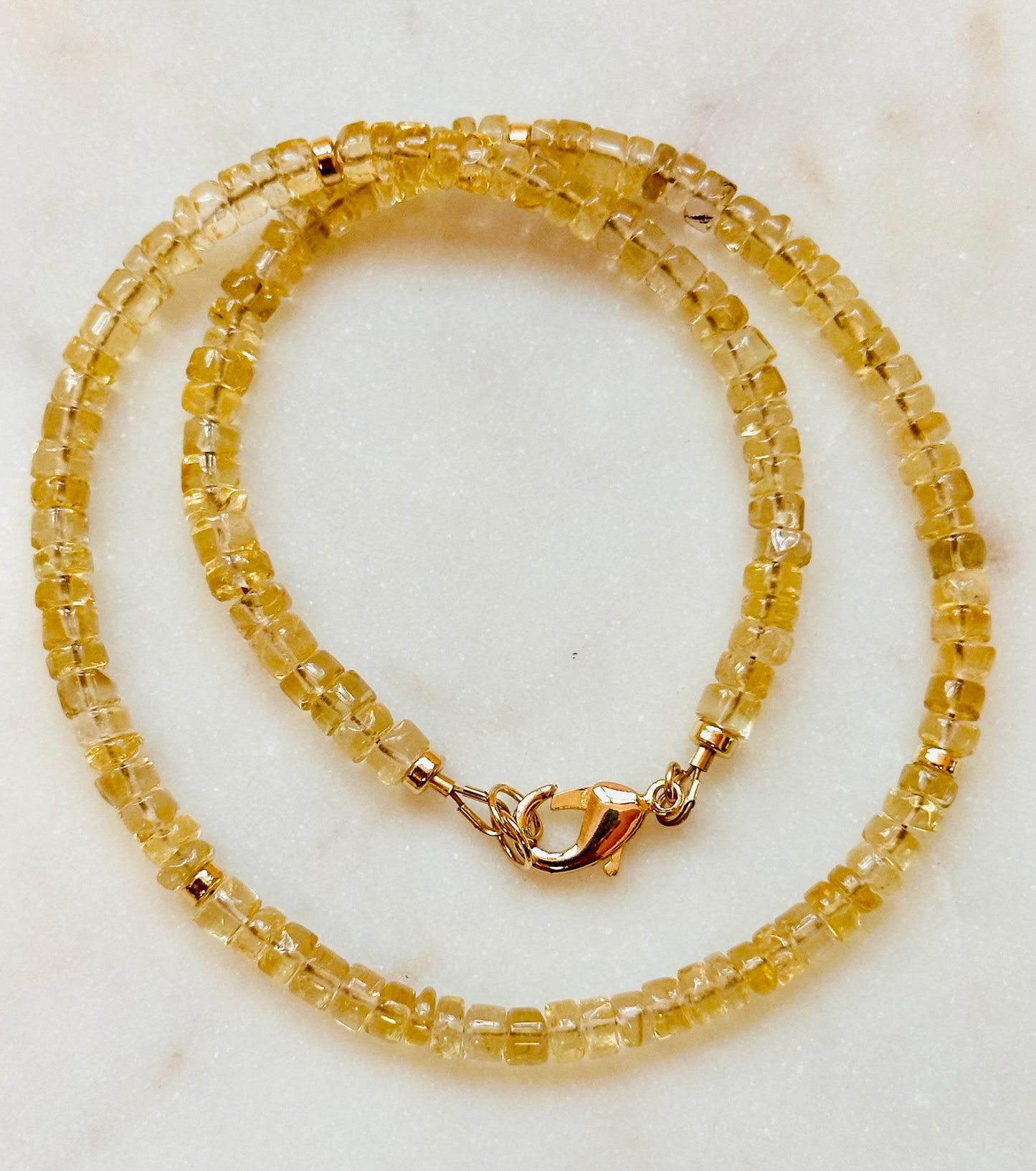 Citrine Beaded Necklace