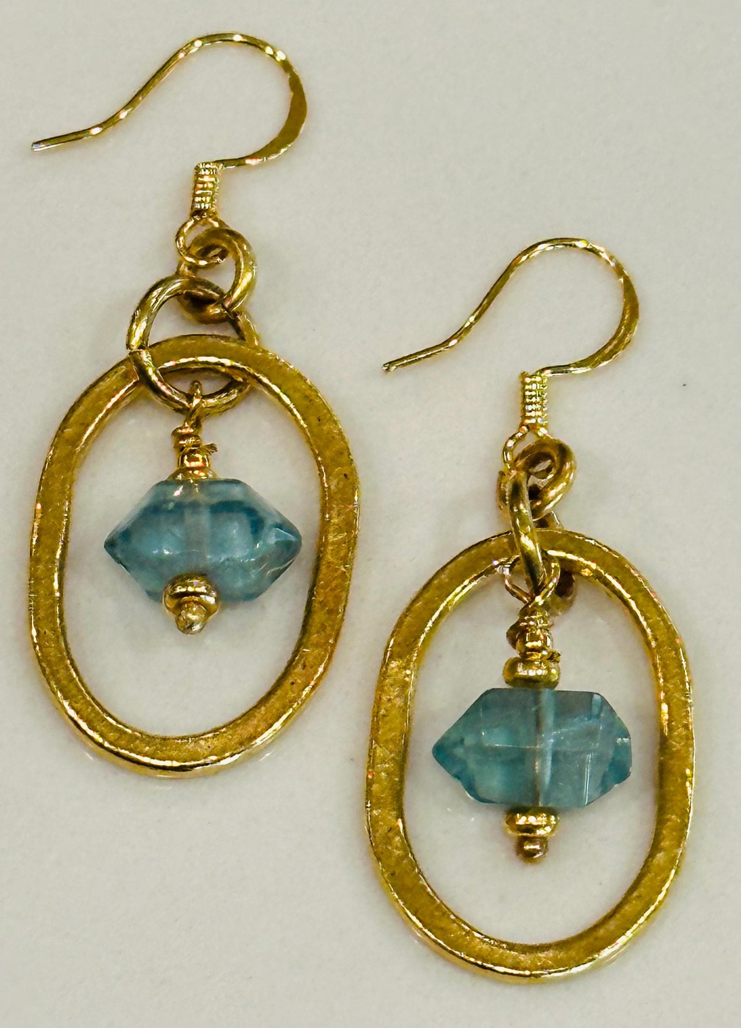 Green Fluorite Beaded Earrings