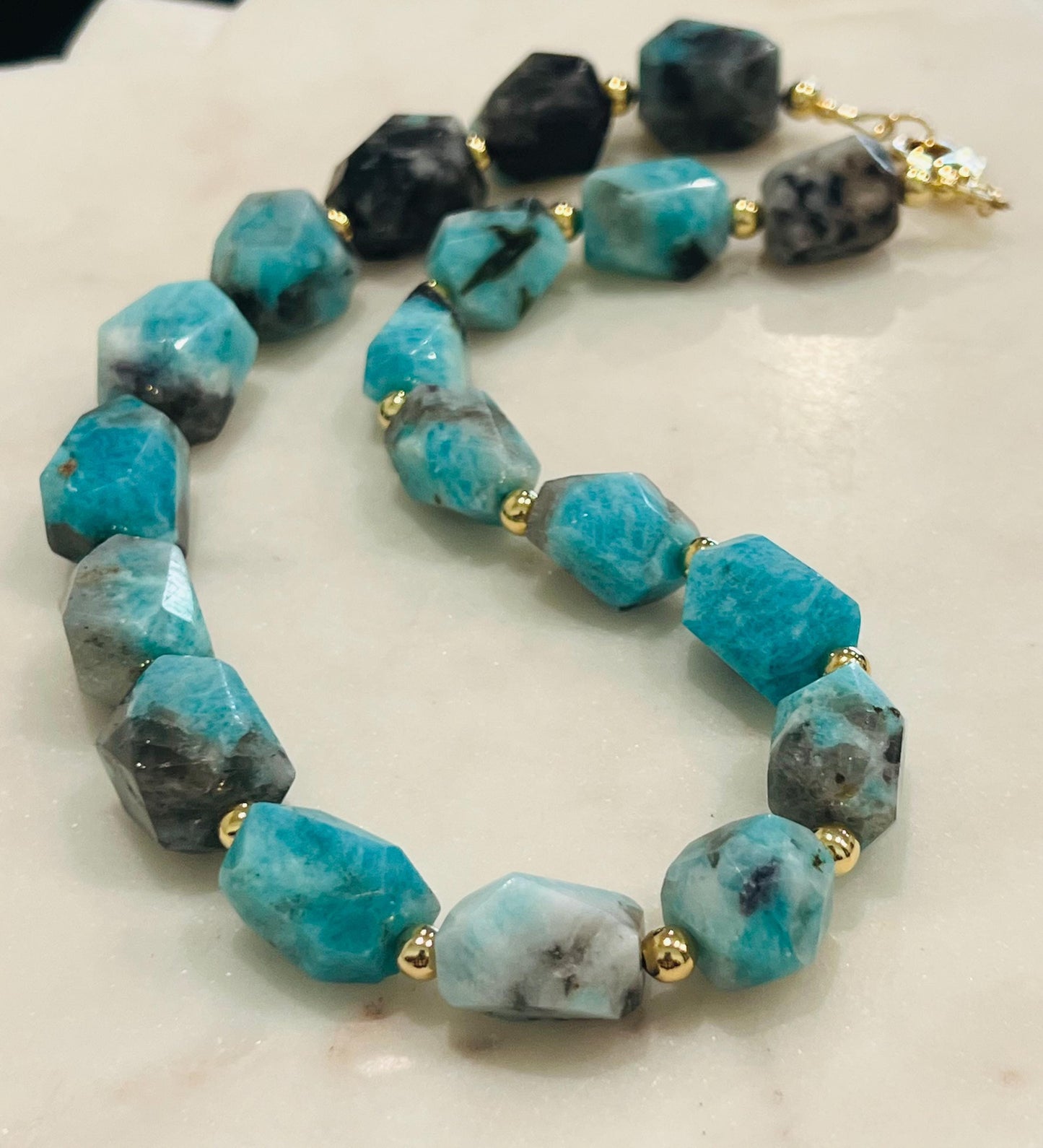 Amazonite Beaded Chunky Necklace