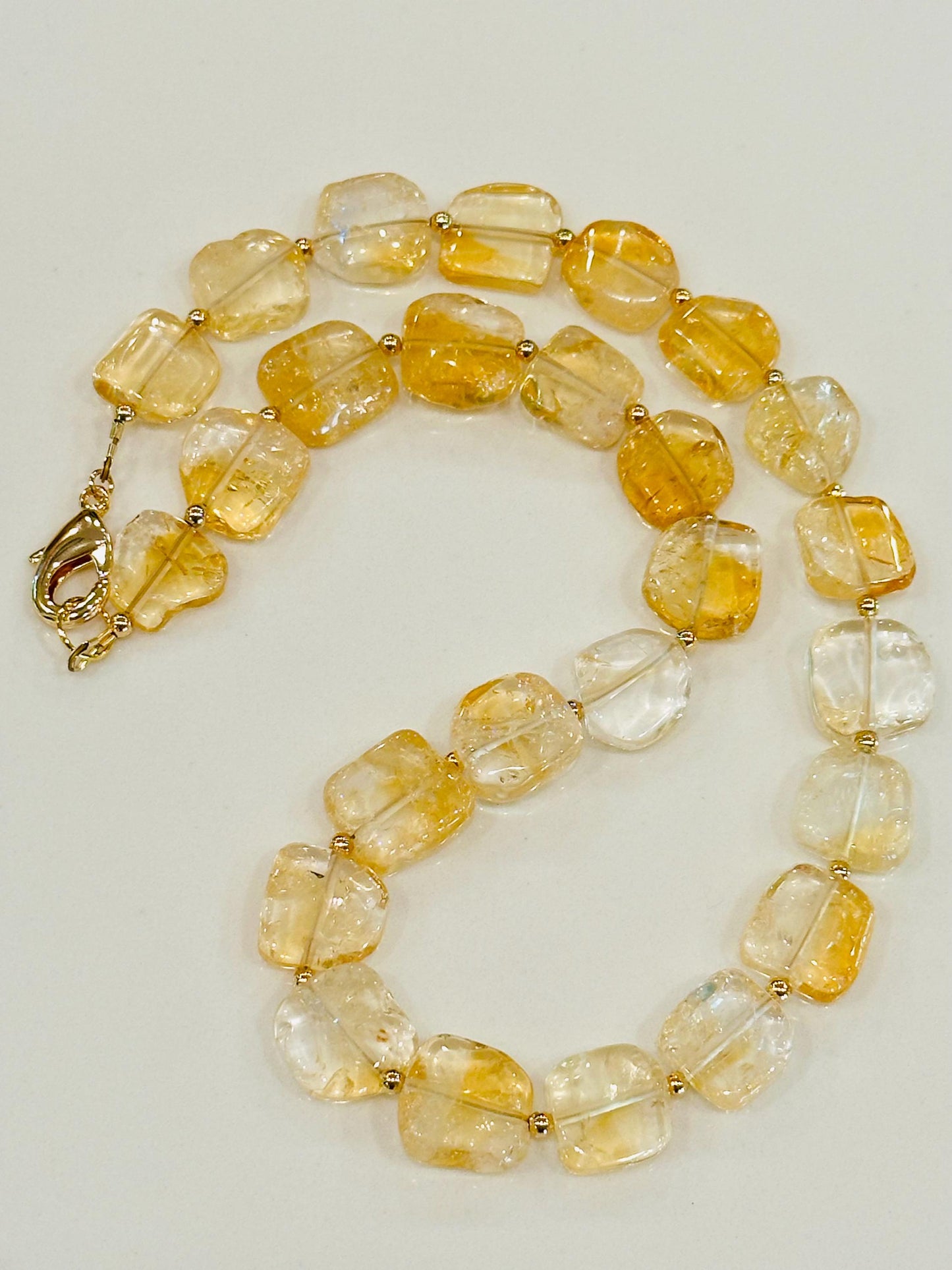 Citrine Beaded Necklace