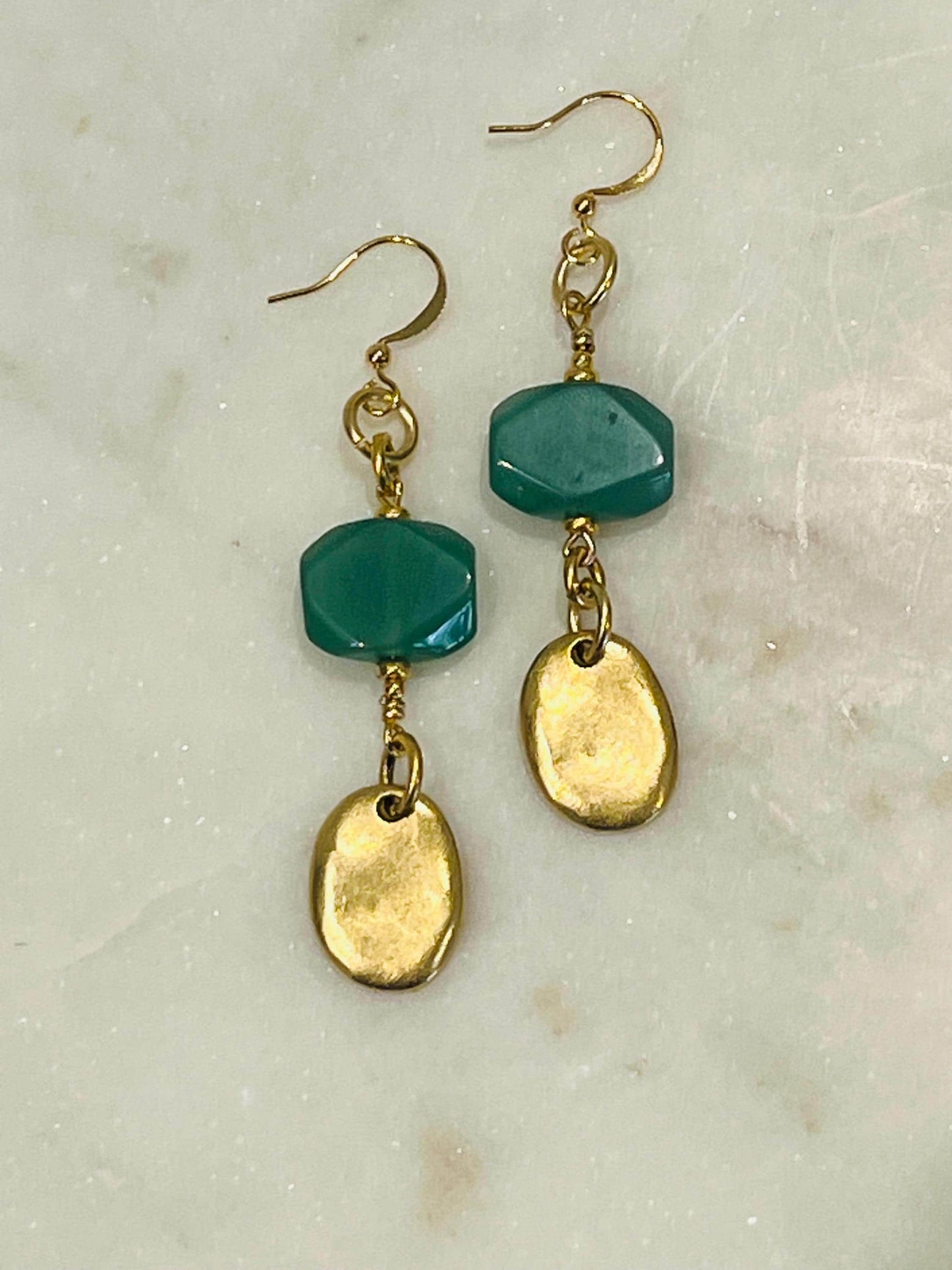 Green Aventurine Beaded Earrings