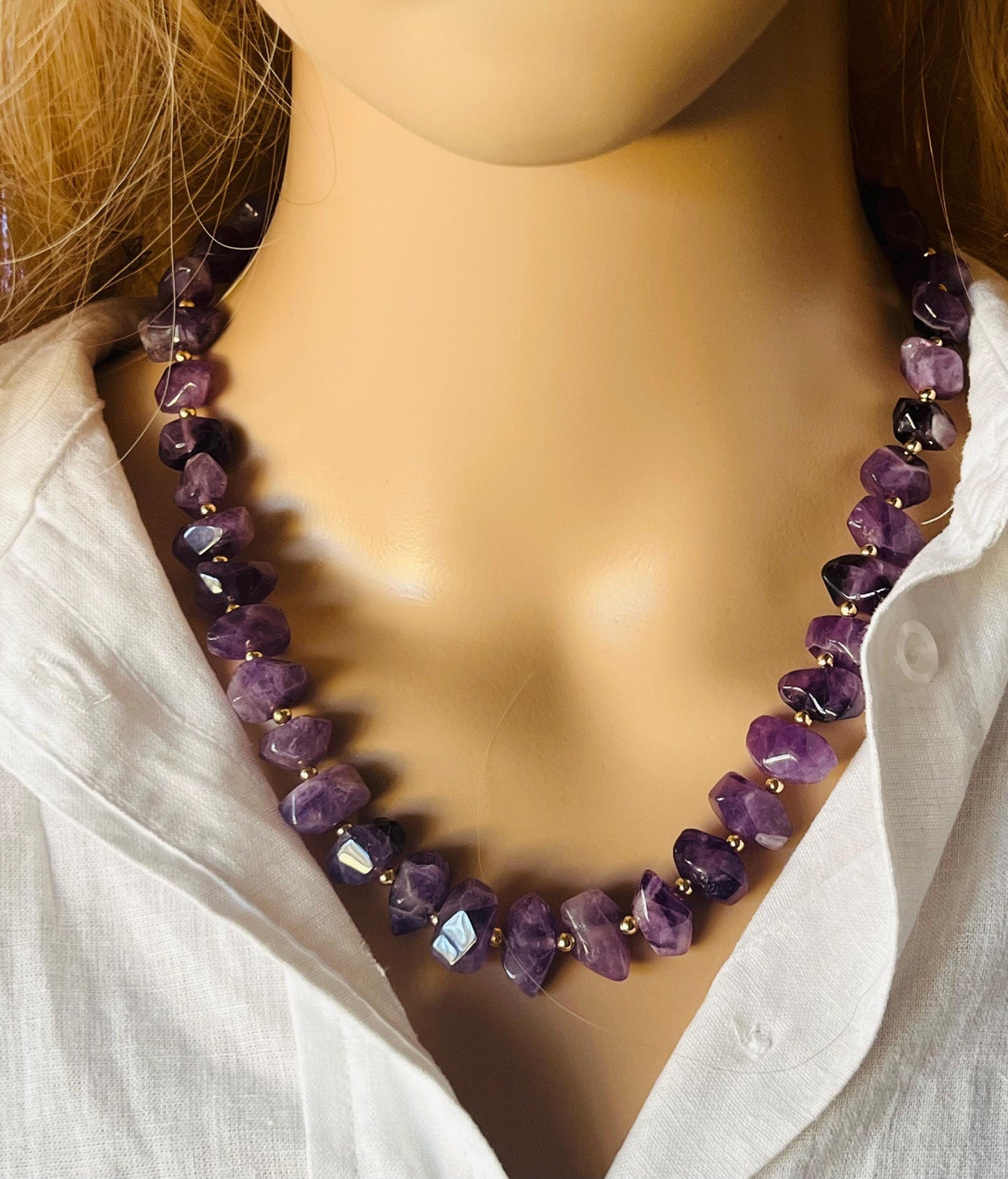 Amethyst Beaded Necklace