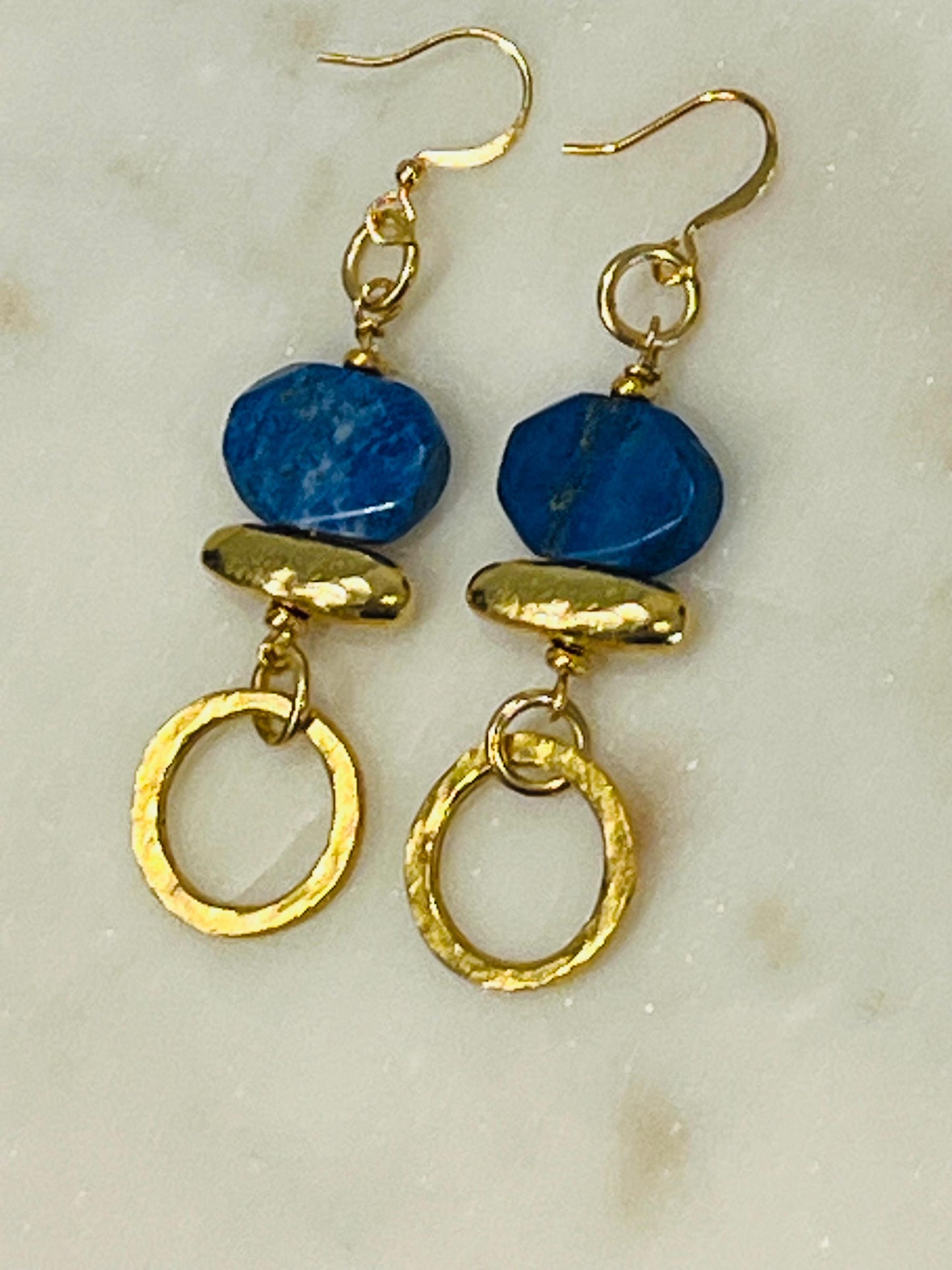 Lapis Beaded Earrings