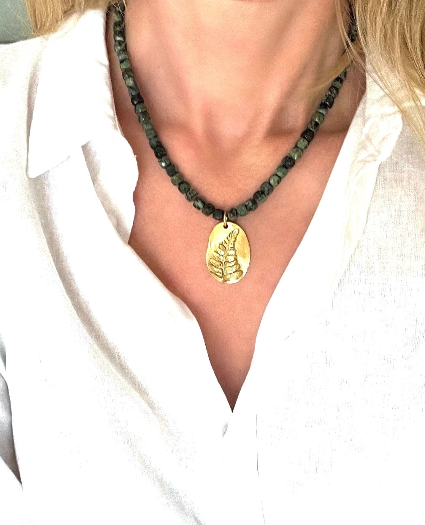 Kambaba Jasper Beaded Necklace