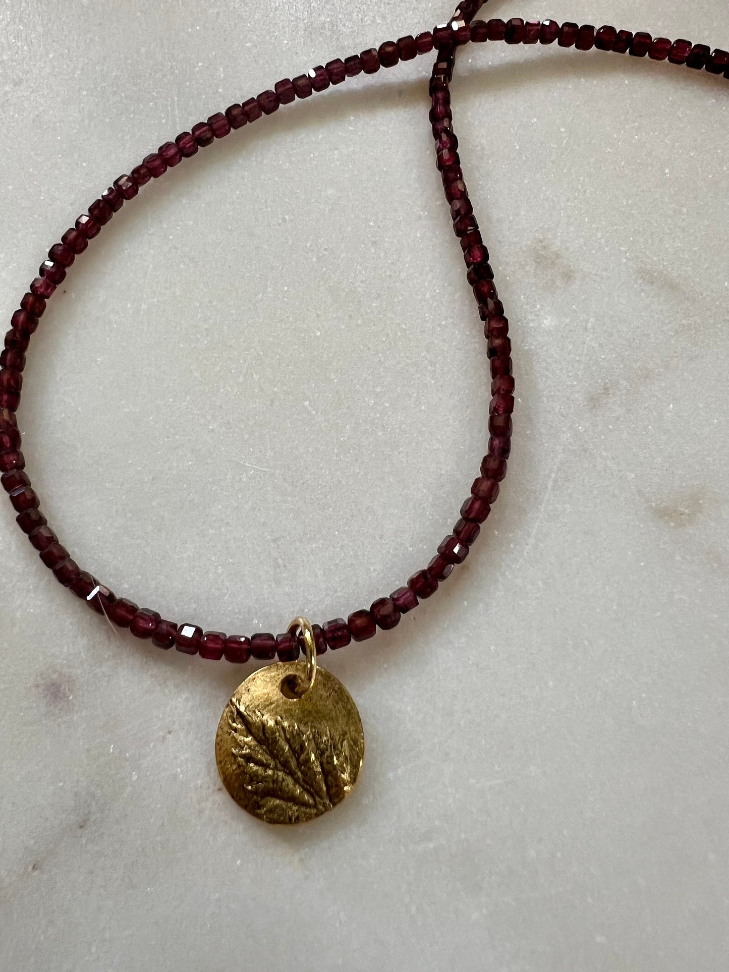 Garnet Beaded Necklace