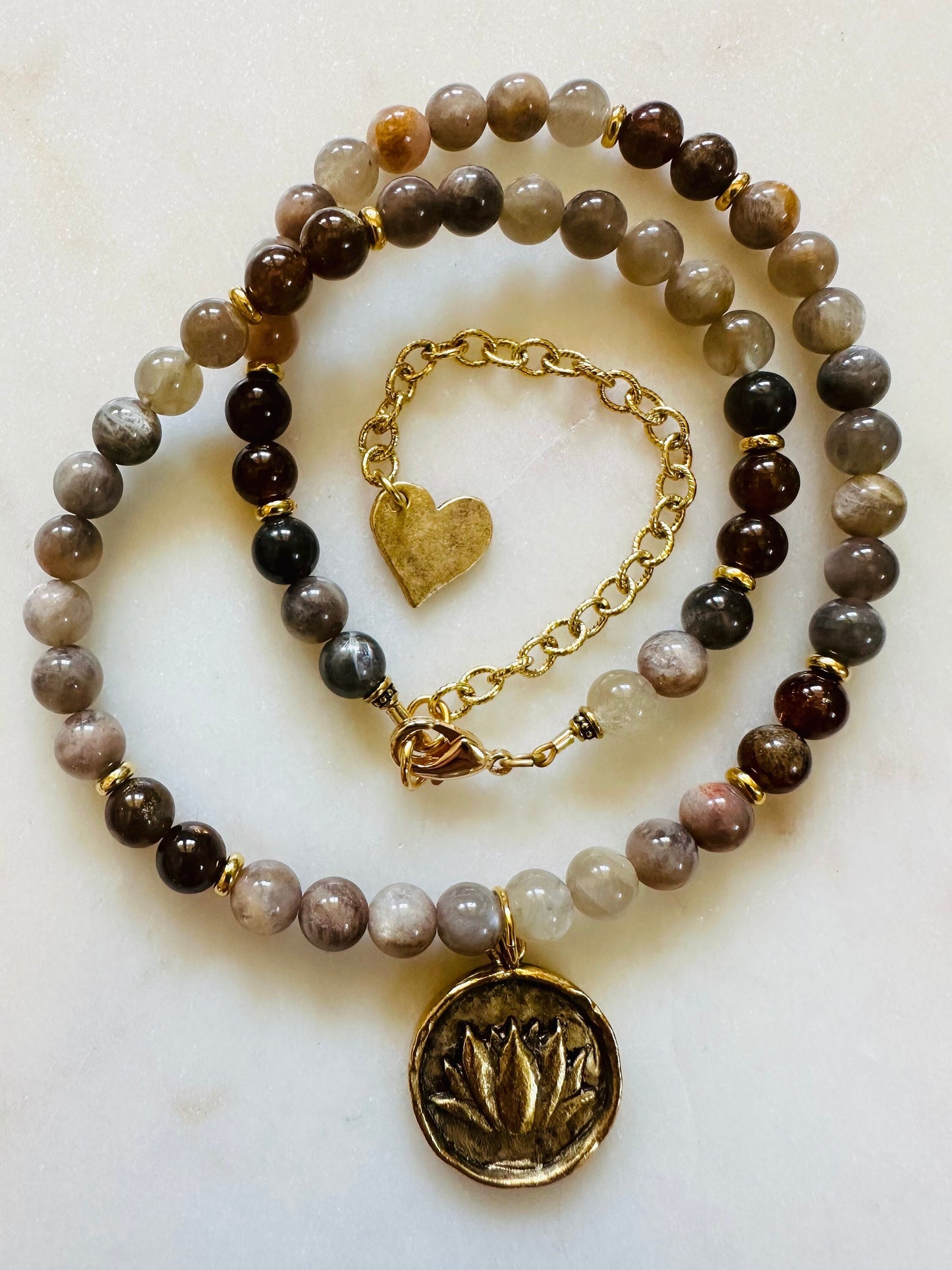 Moonstone Beaded Necklace