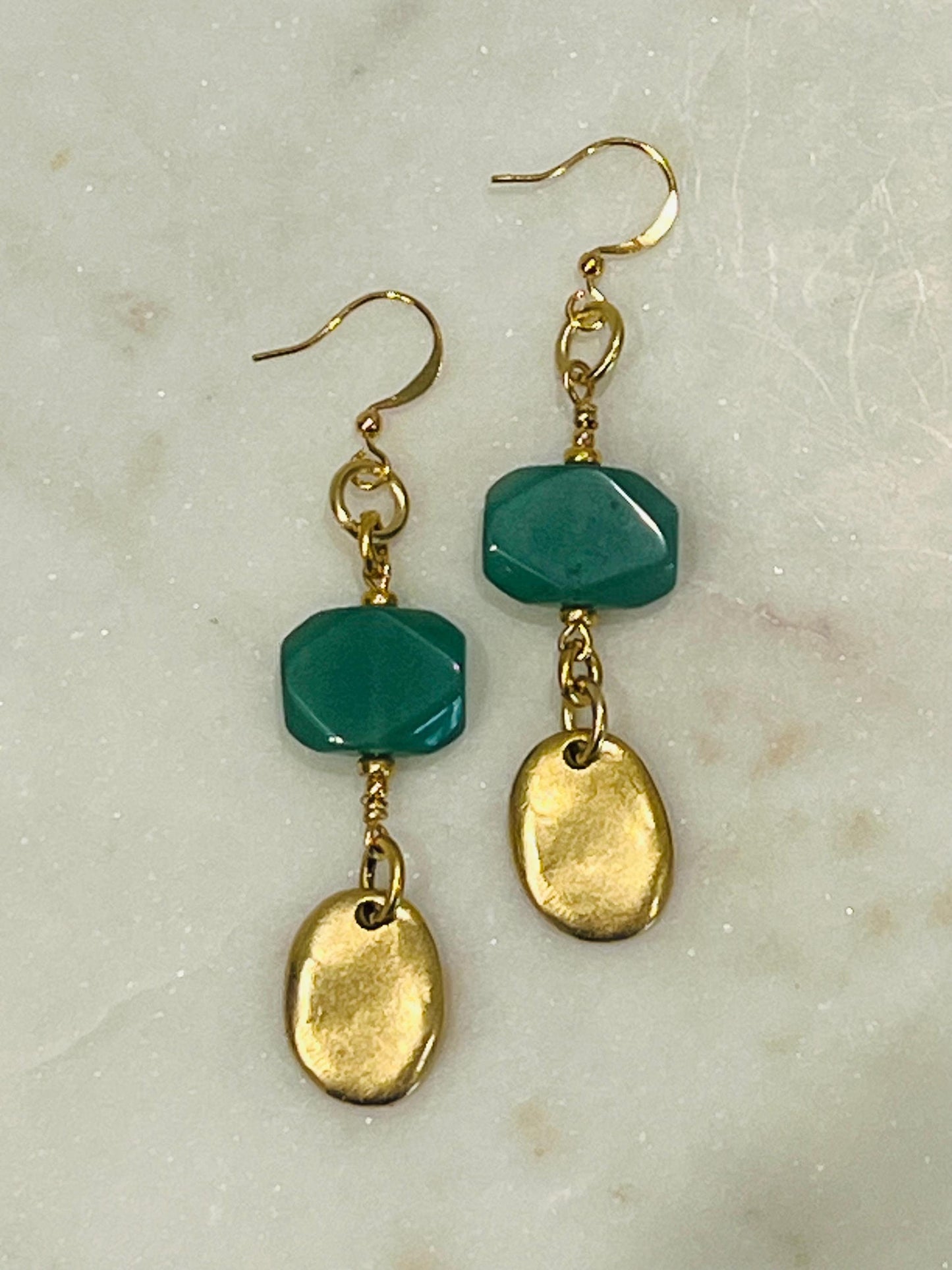 Green Aventurine Beaded Earrings