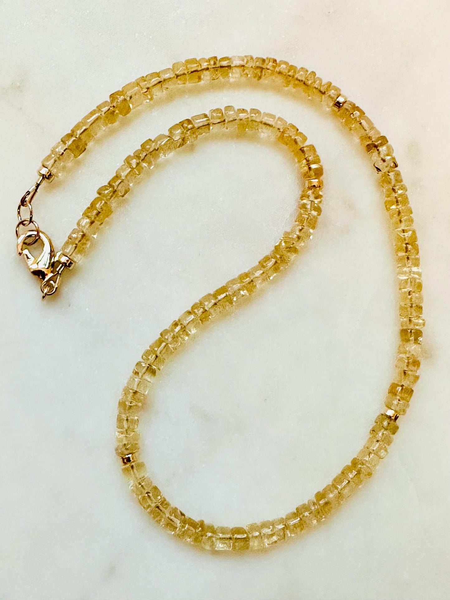 Citrine Beaded Necklace