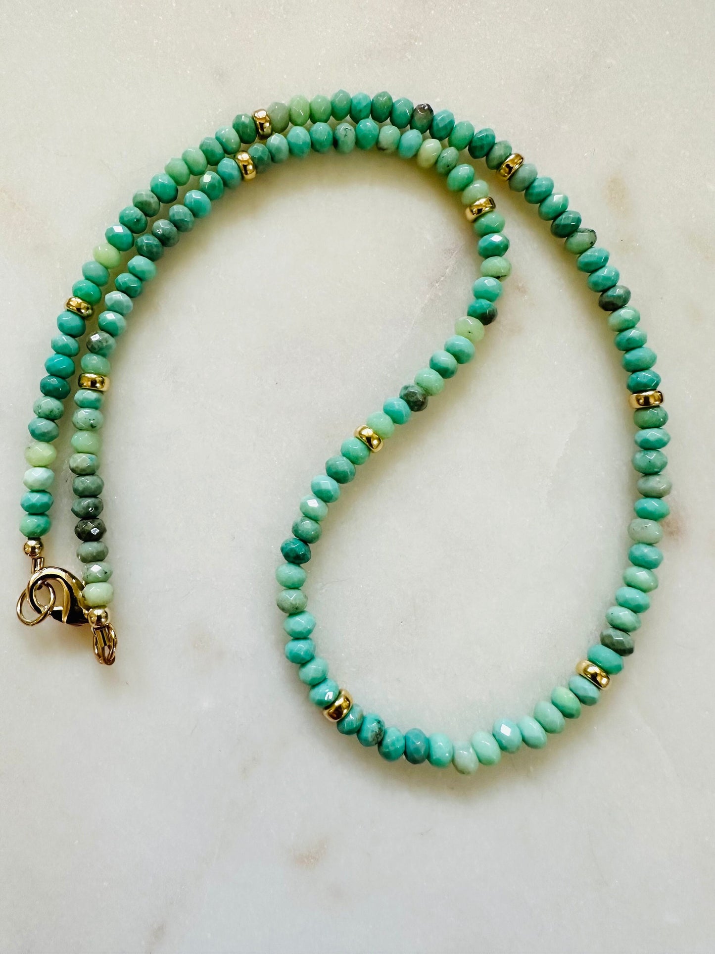 Chrysoprase Beaded Necklace