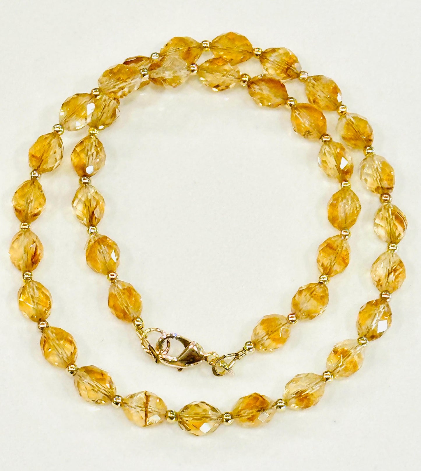 Citrine Beaded Necklace
