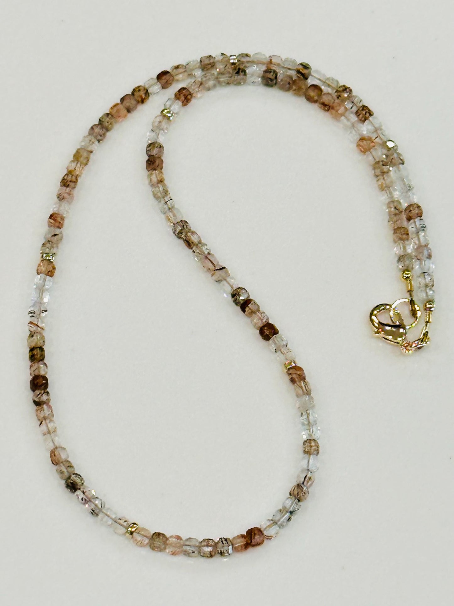 Copper Rutilated Quartz Beaded Necklace