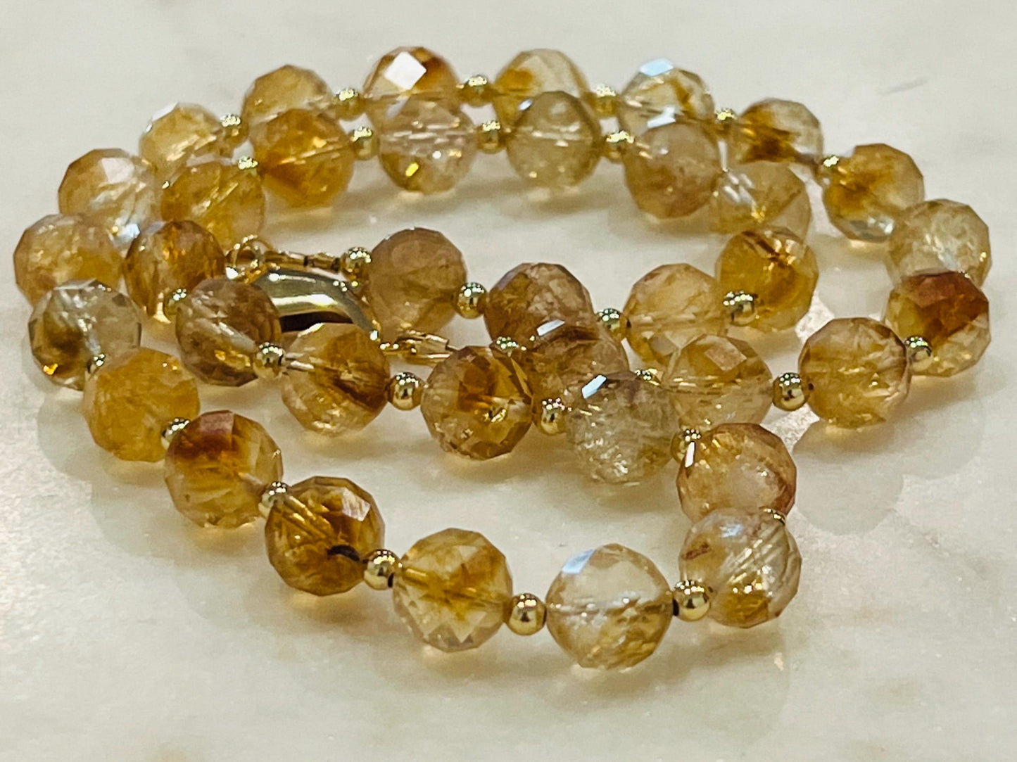 Citrine Beaded Necklace