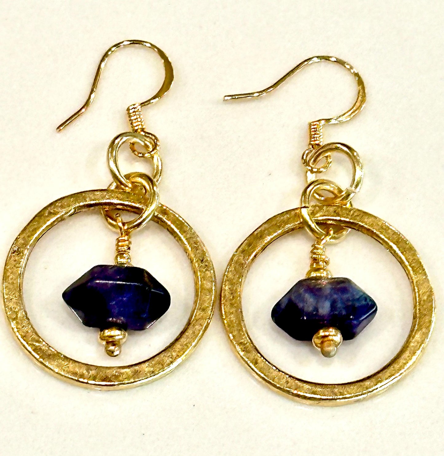 Purple Fluorite Beaded Earrings