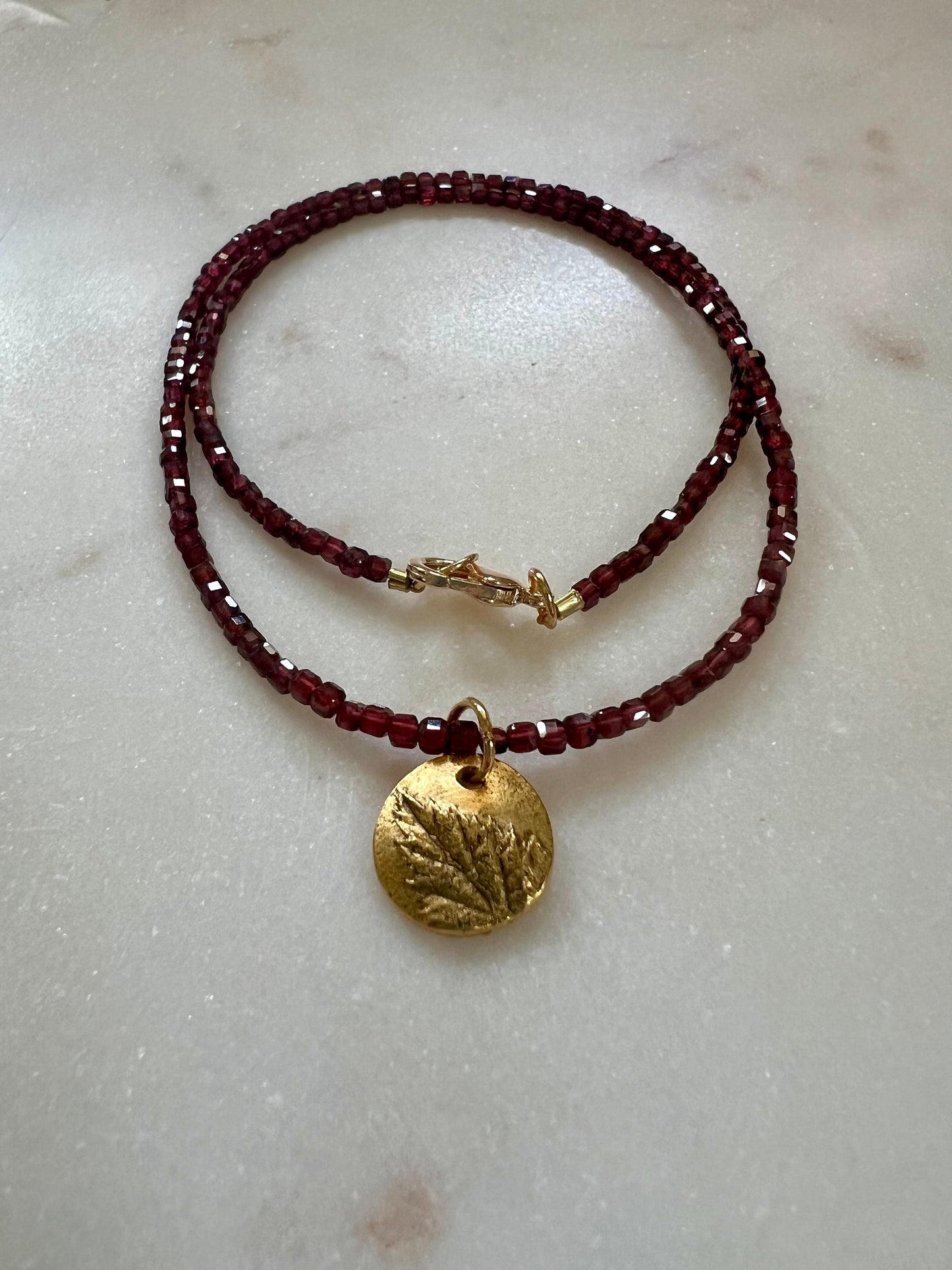 Garnet Beaded Necklace