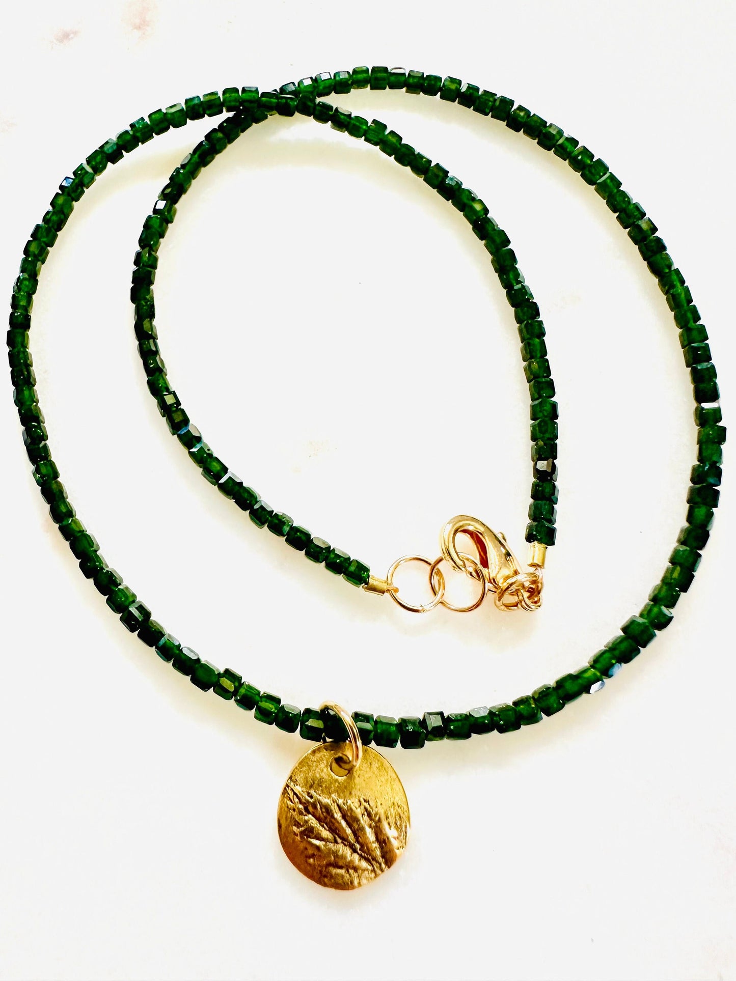 Green Sandstone Beaded Necklace