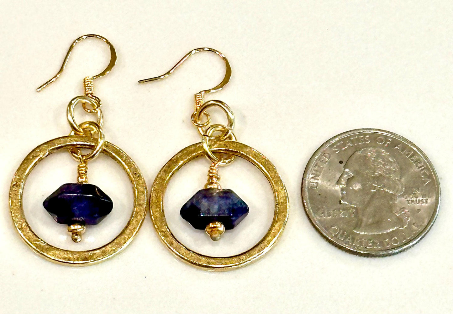 Purple Fluorite Beaded Earrings