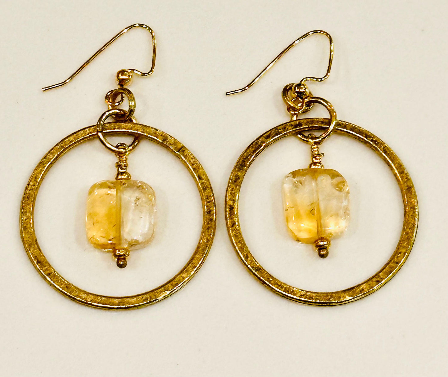 Citrine Beaded Earrings