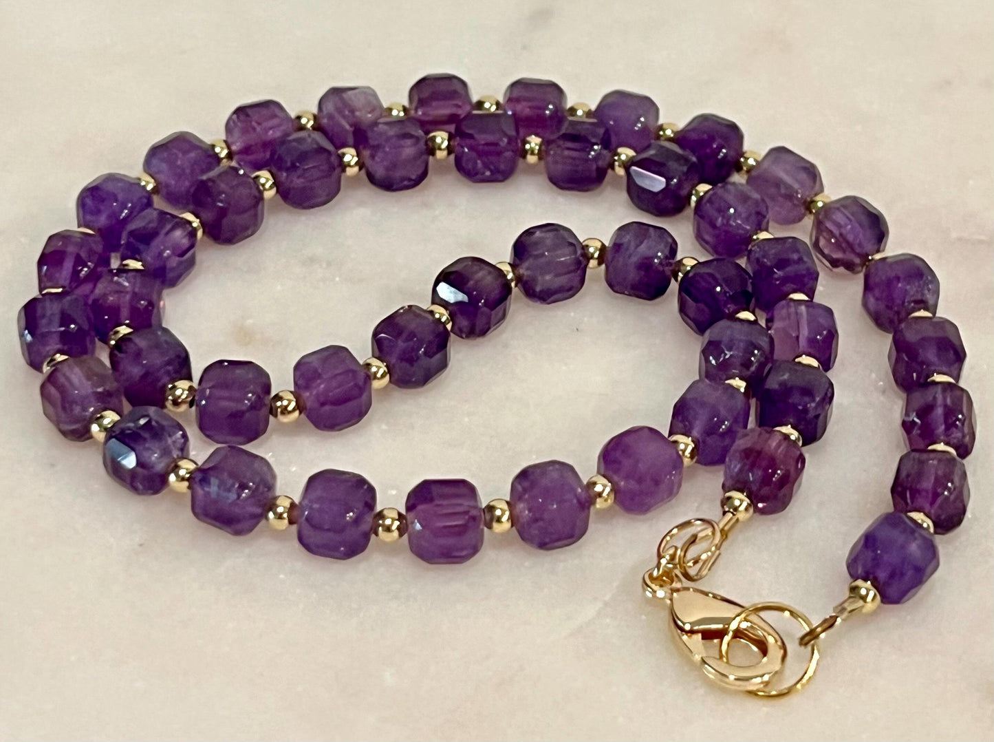 Amethyst Beaded Necklace