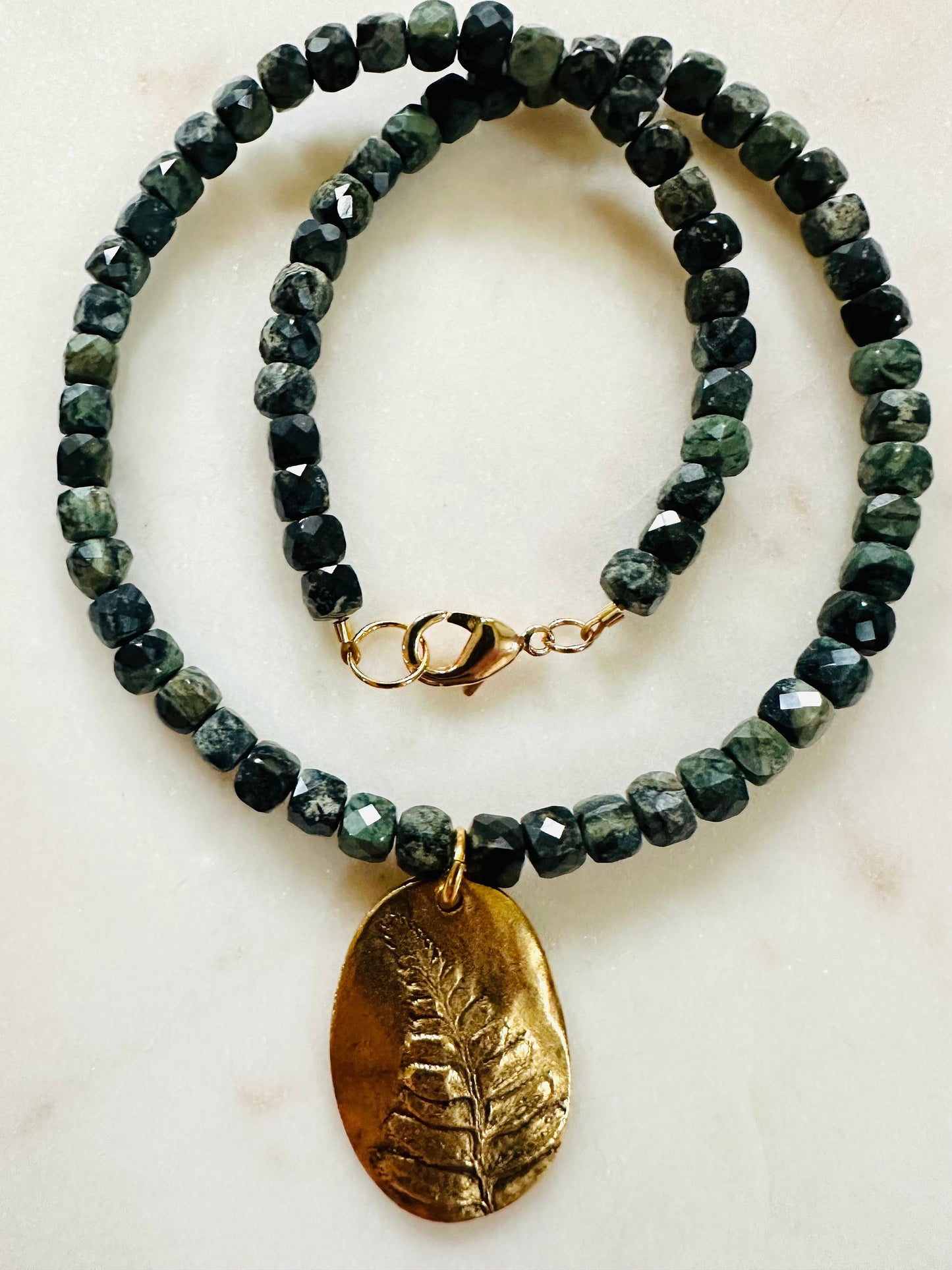 Kambaba Jasper Beaded Necklace