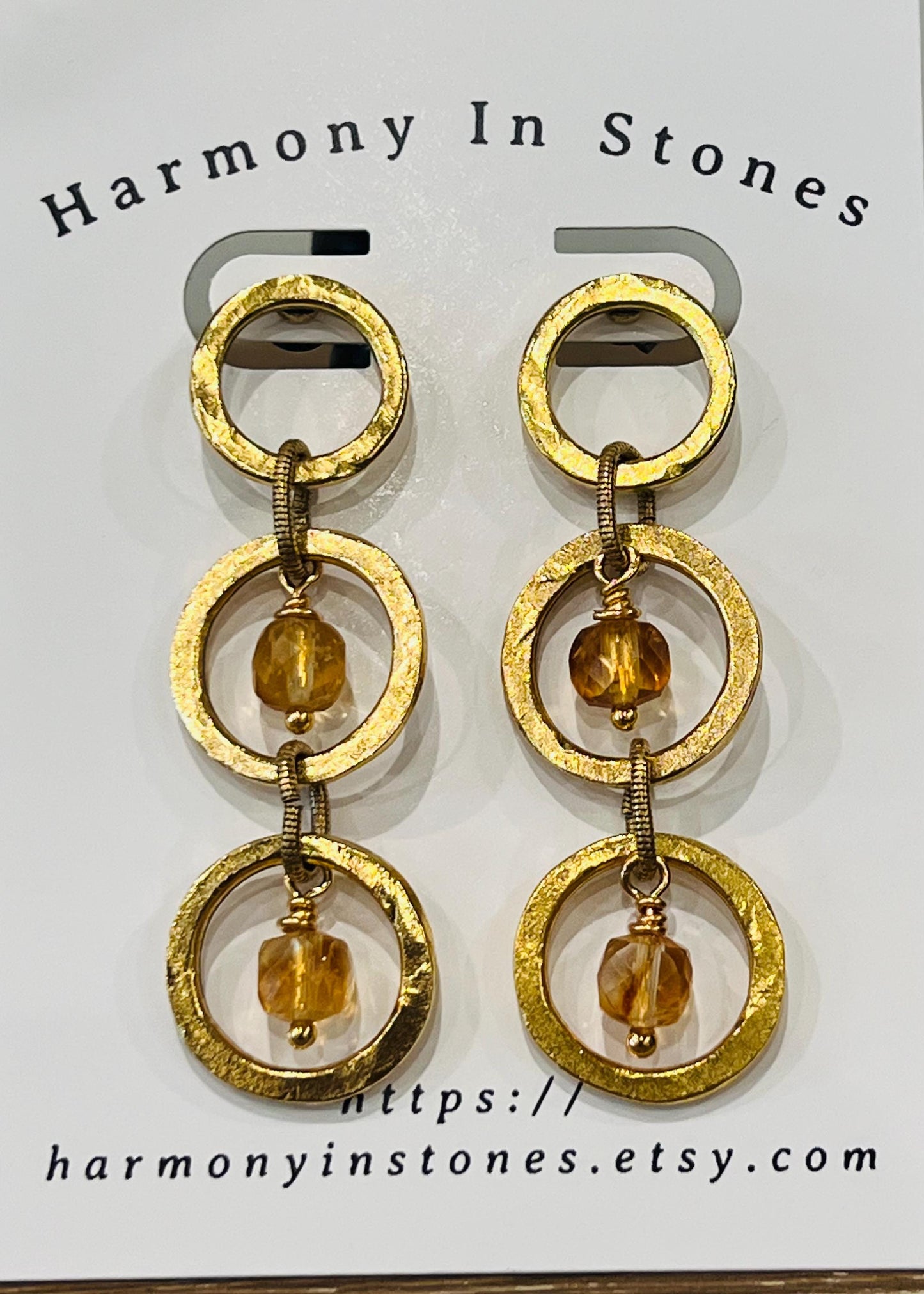 Citrine Beaded Earrings