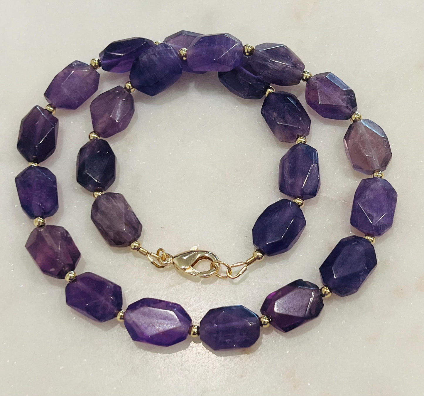 Amethyst Beaded Necklace