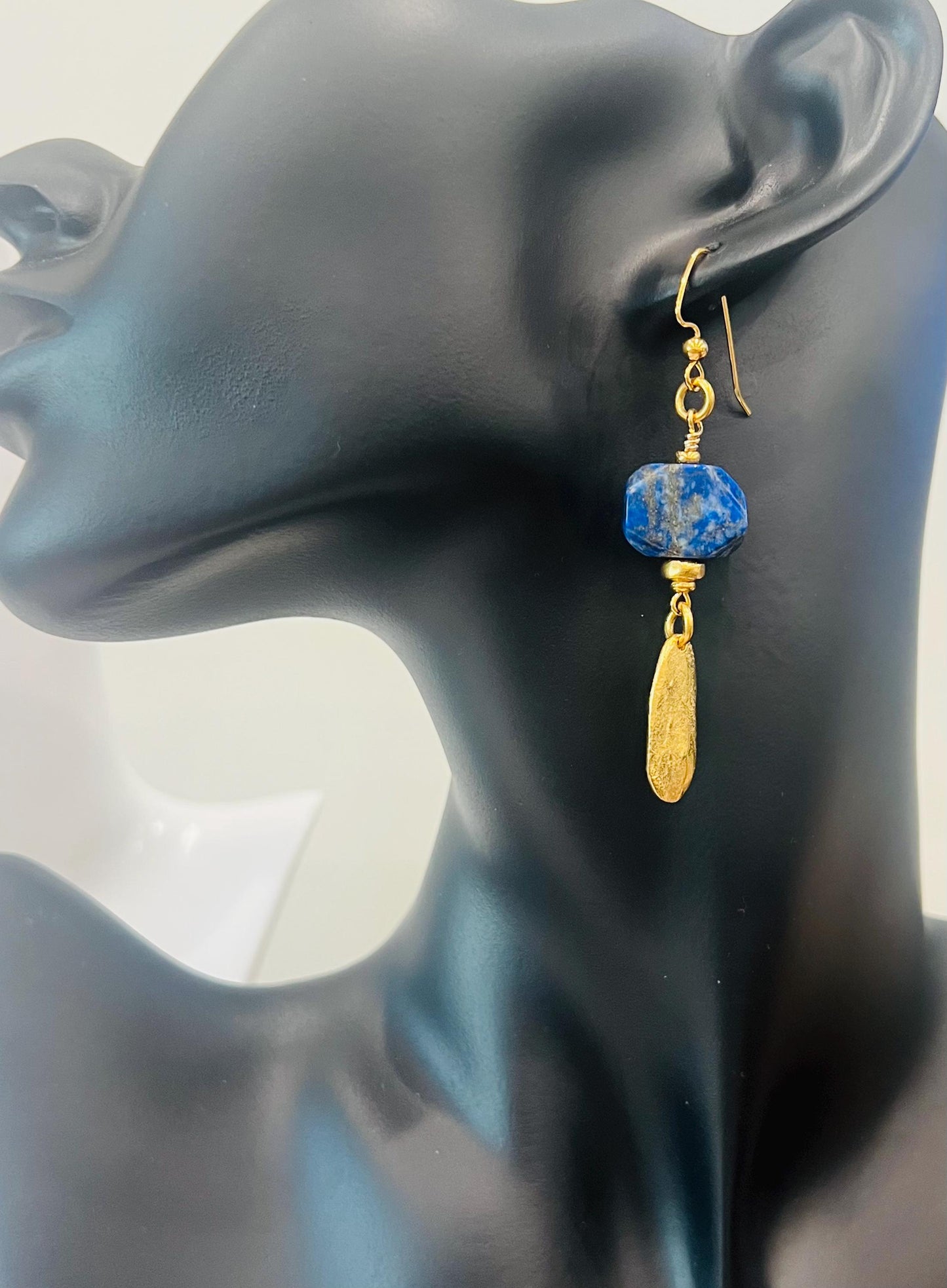 Lapis Beaded Earrings