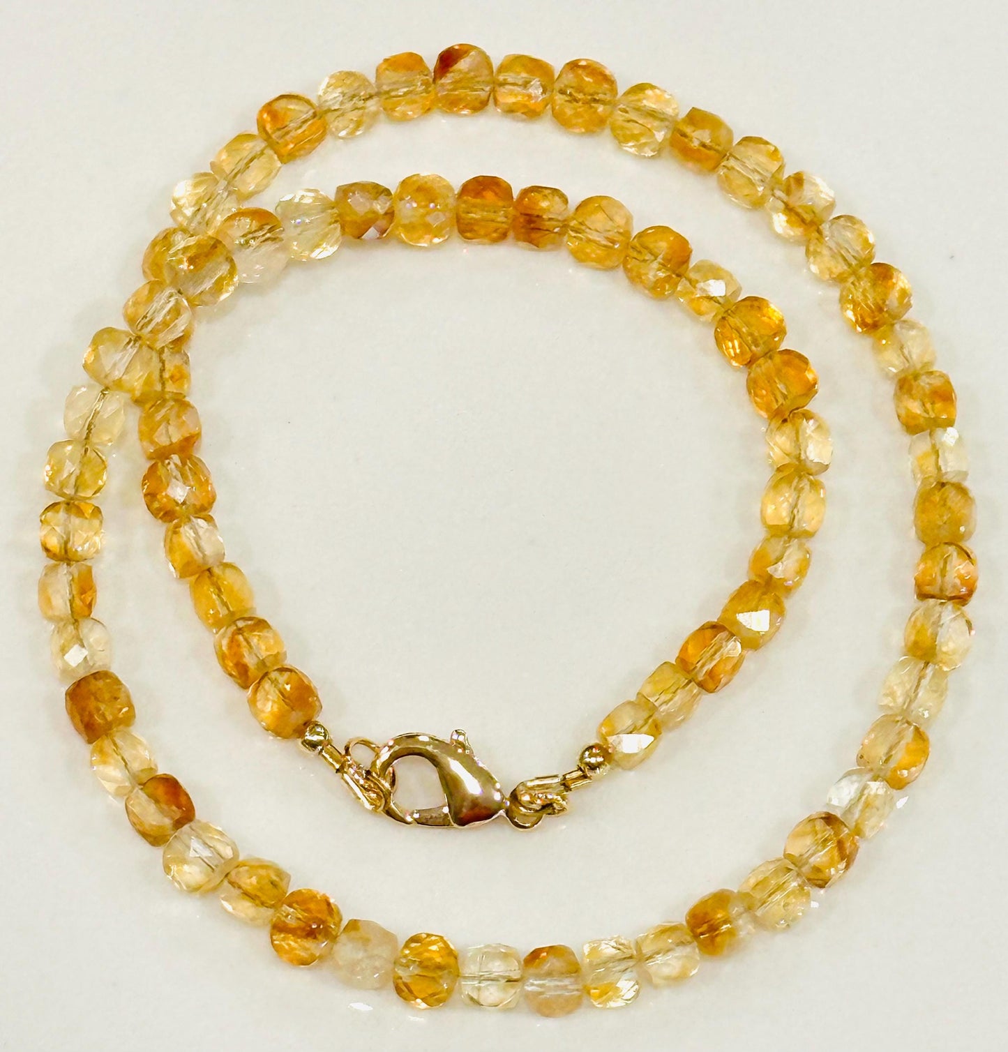 Sparkling Citrine Beaded Necklace