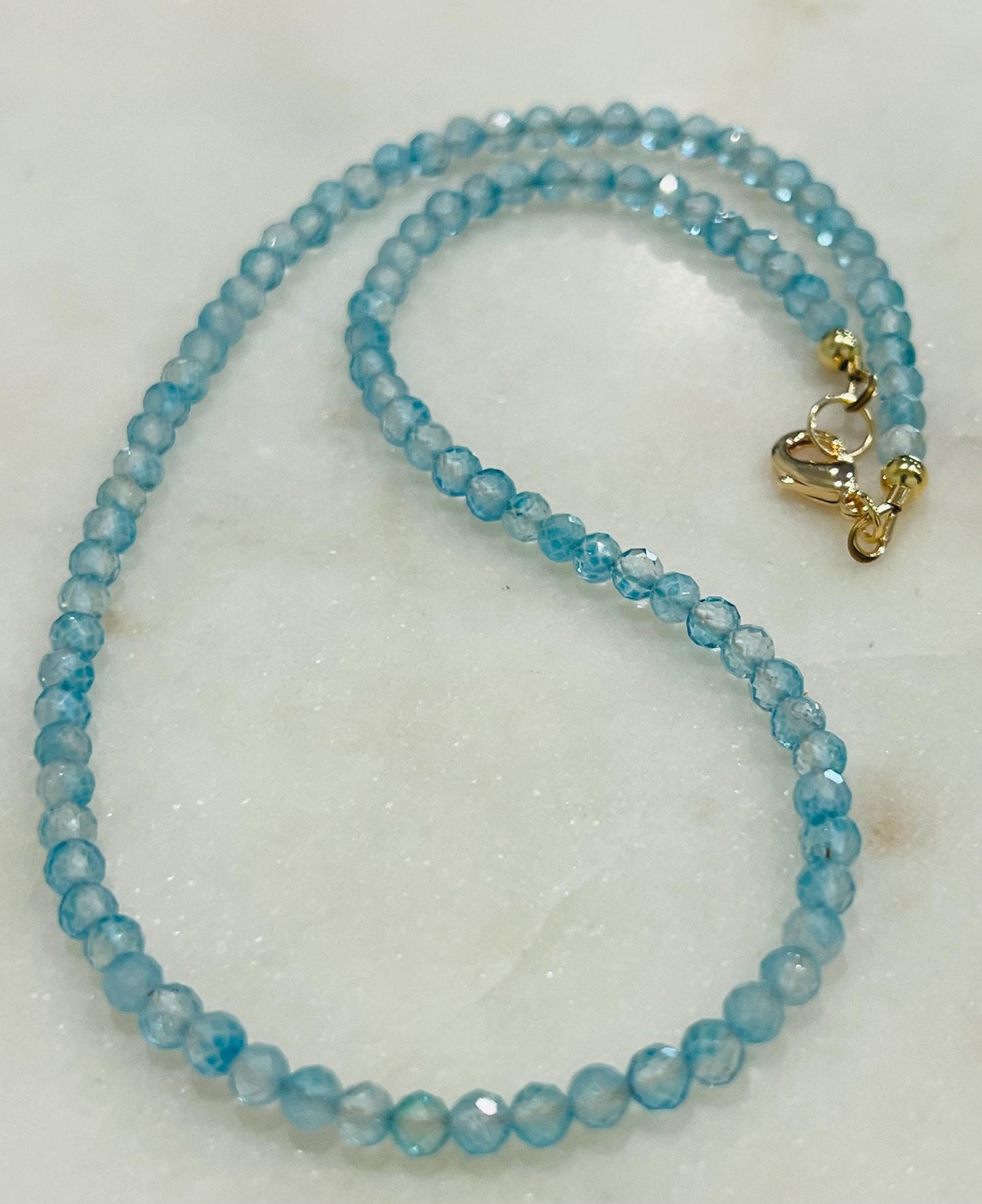 Blue Topaz Beaded Necklace